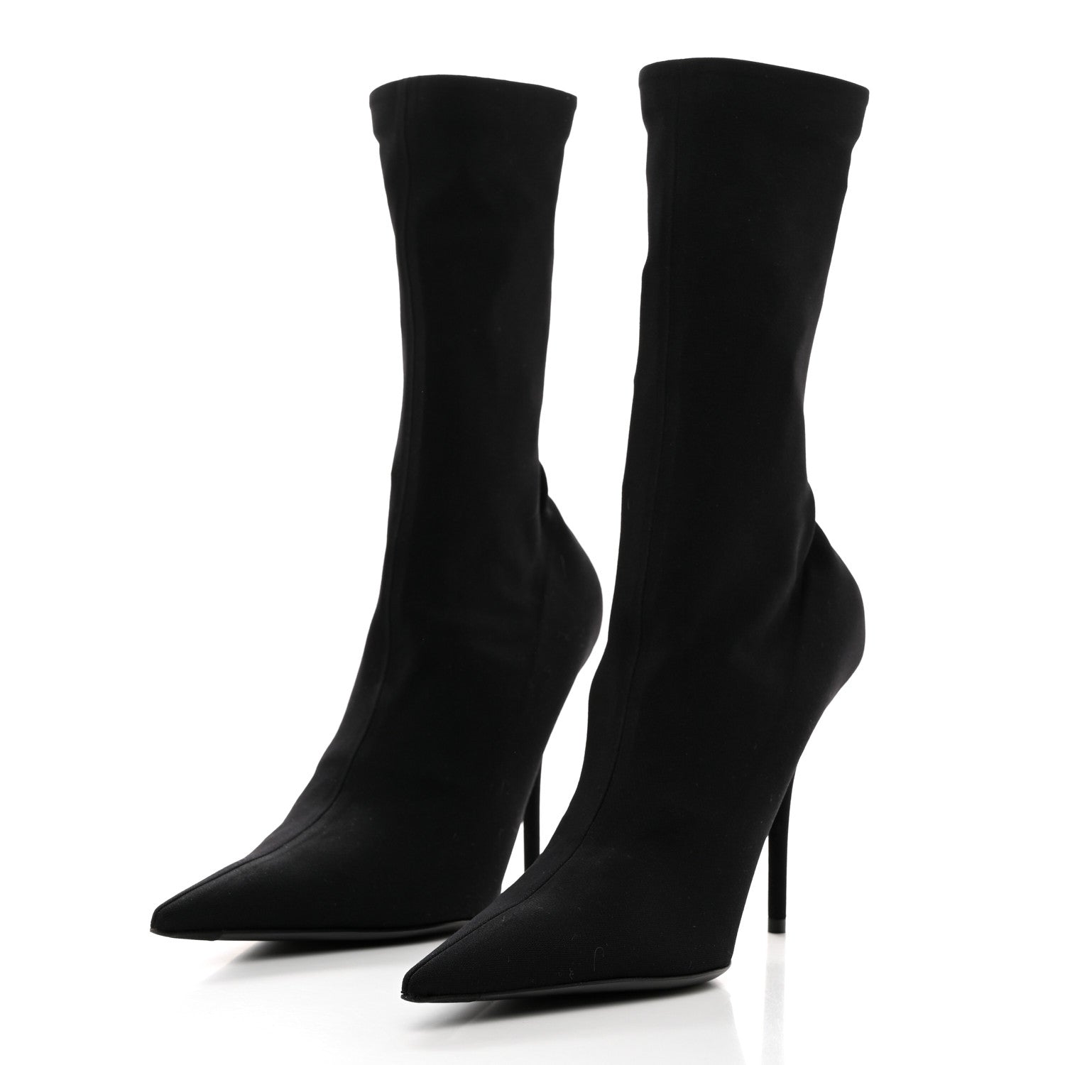 Balenciaga Jersey Crepe Round Toe Knife Booties 39 Black 3 of 7