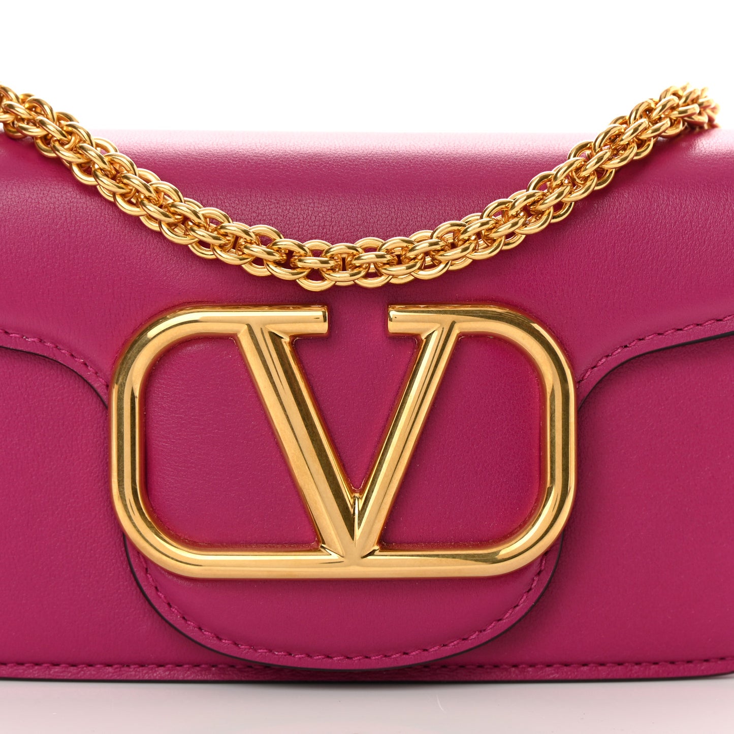 Calfskin Vlogo Small Loco Shoulder Bag Rose Violet