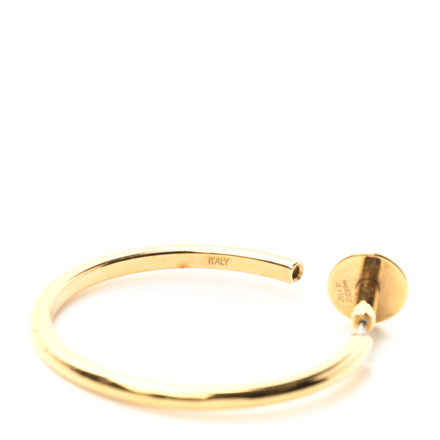 Louis Vuitton Hoop Earrings Stud Back Set Gold Pink Silver 3 of 9