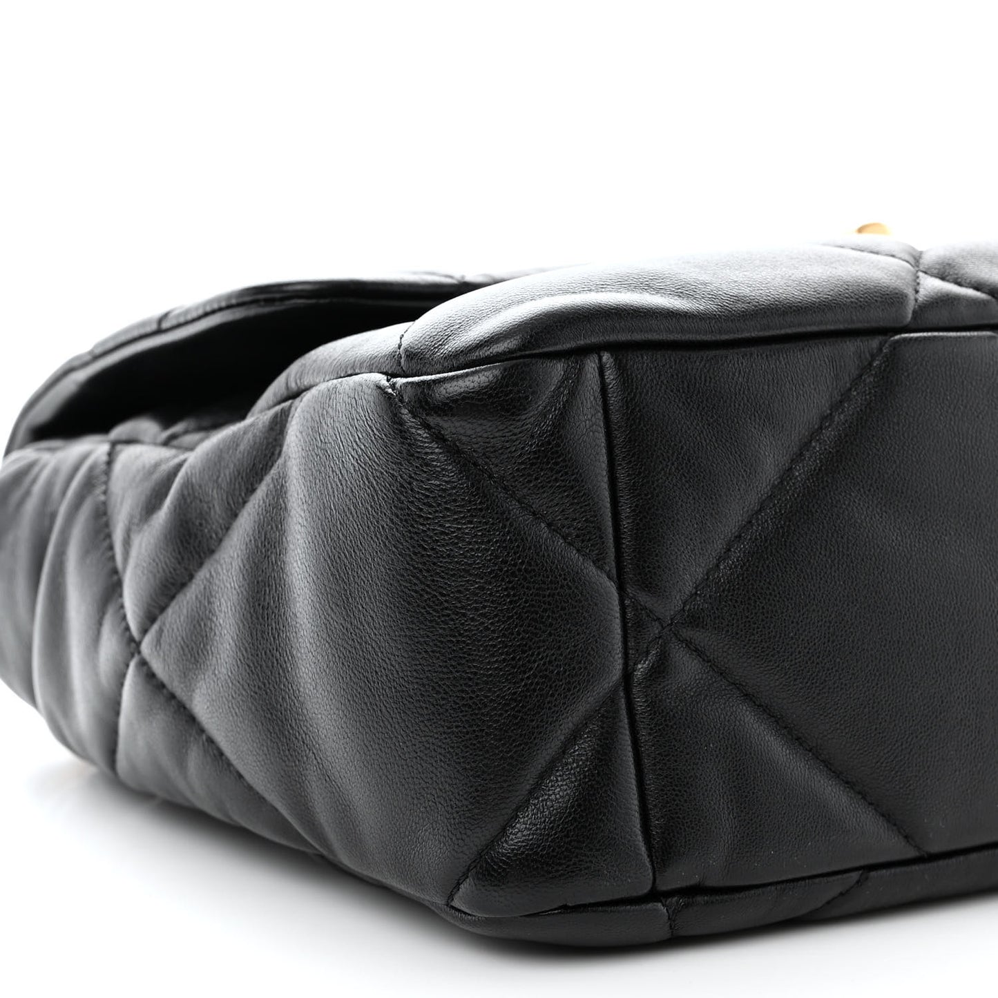 Lambskin Quilted Large Chanel 19 Flap Black