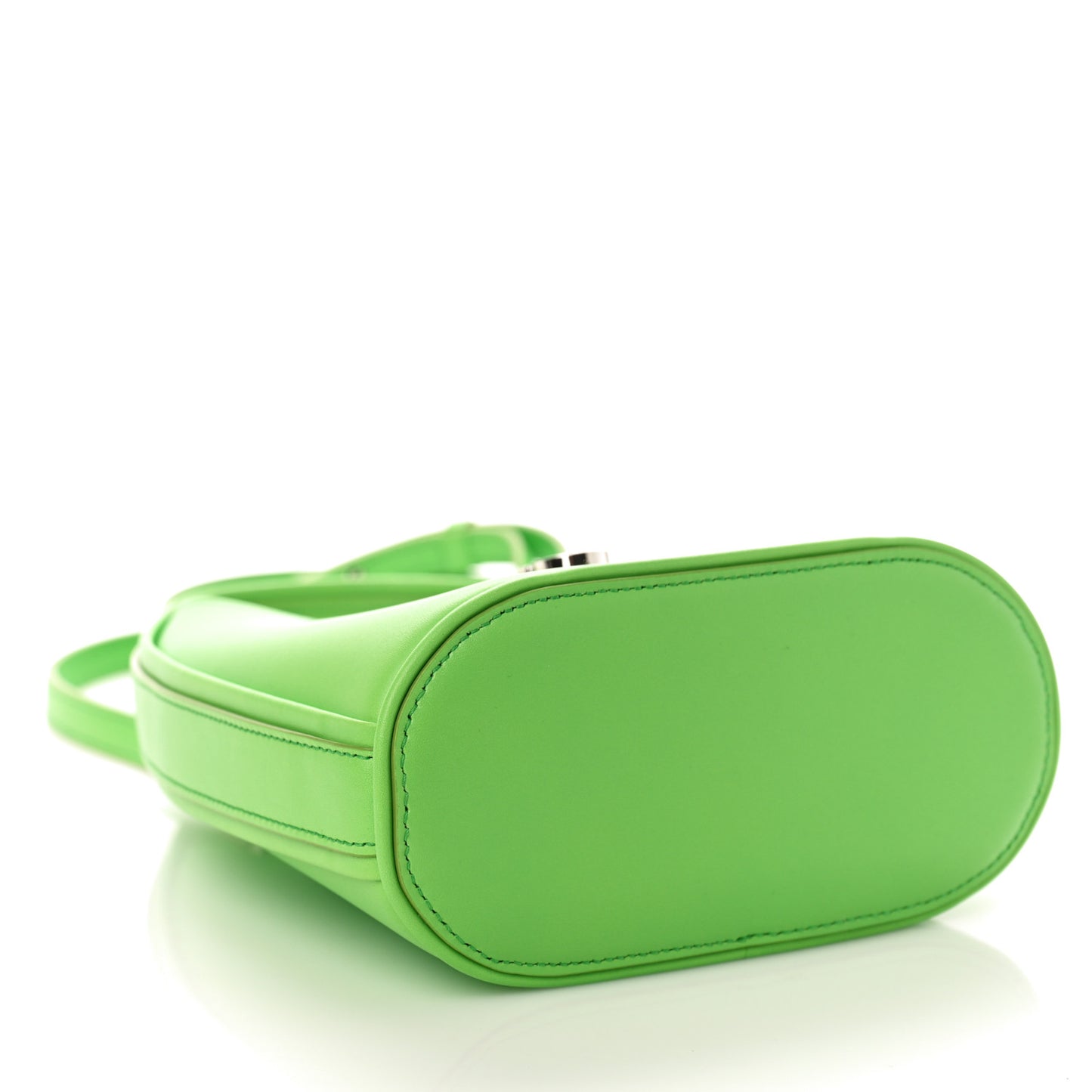 SALVATORE FERRAGAMO Soft Calfskin Mini Gancini Hobo Lime