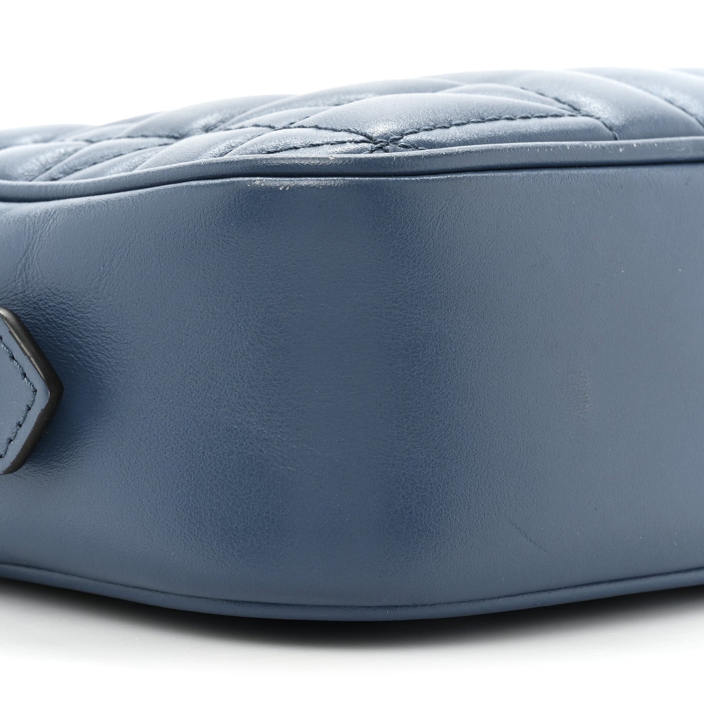 Calfskin Matelasse Aria Mini GG Marmont Chain Shoulder Bag Clear Blue