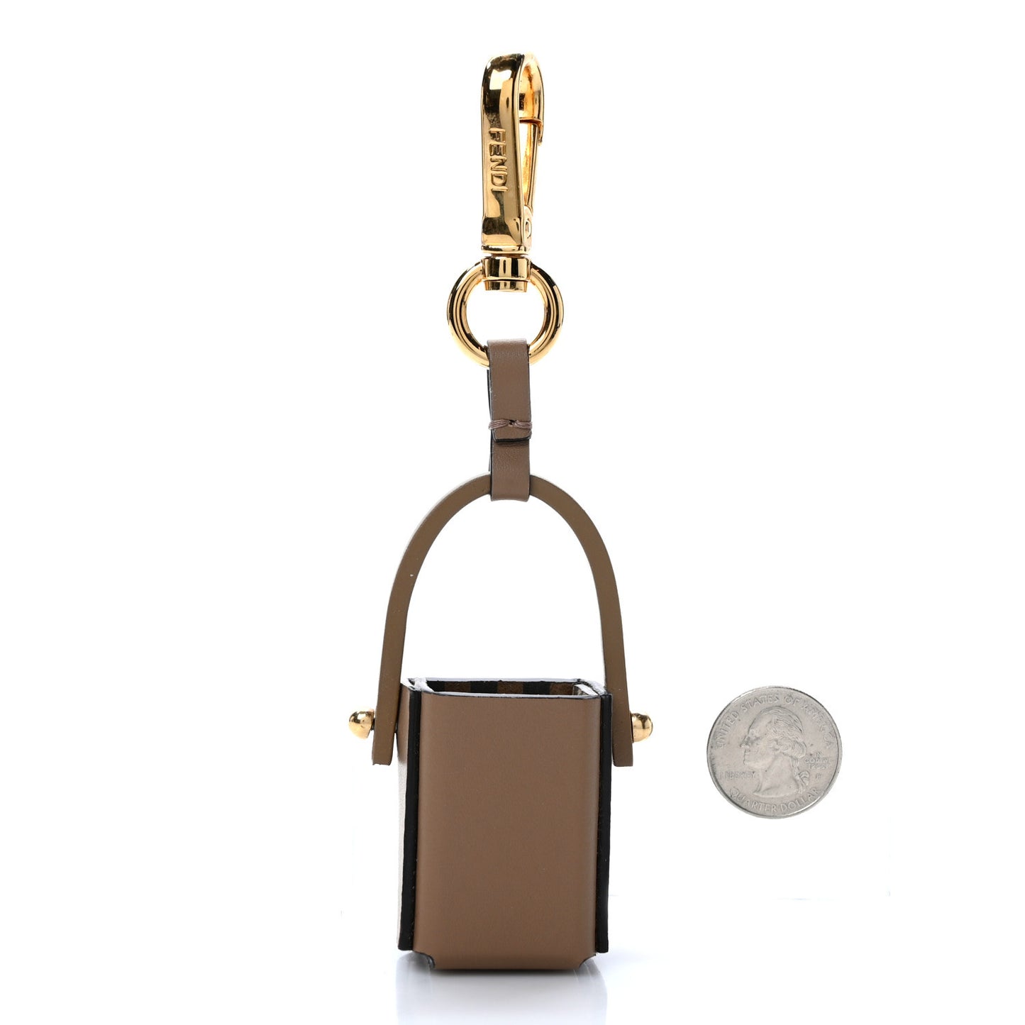 Vitello King Bucket Perfume Holder Key Charm Tortora