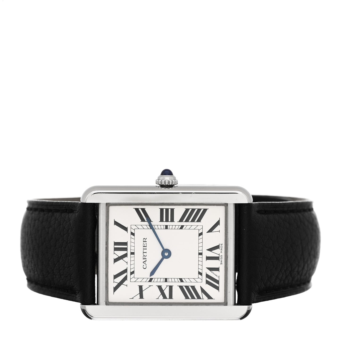 Stainless Steel Calfskin 27mm Tank Solo Quartz Watch