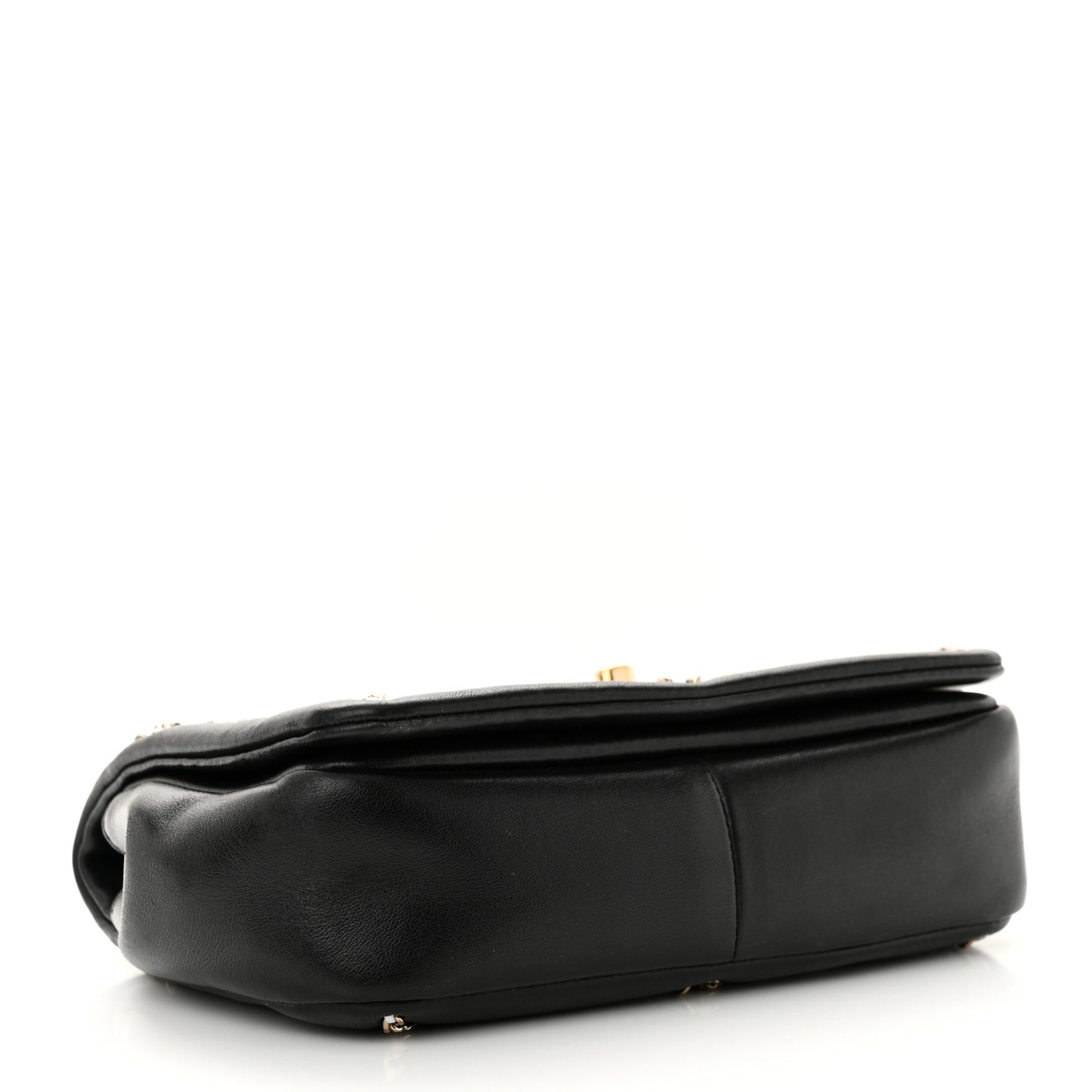 Lambskin Small Entwined Chain Flap Black