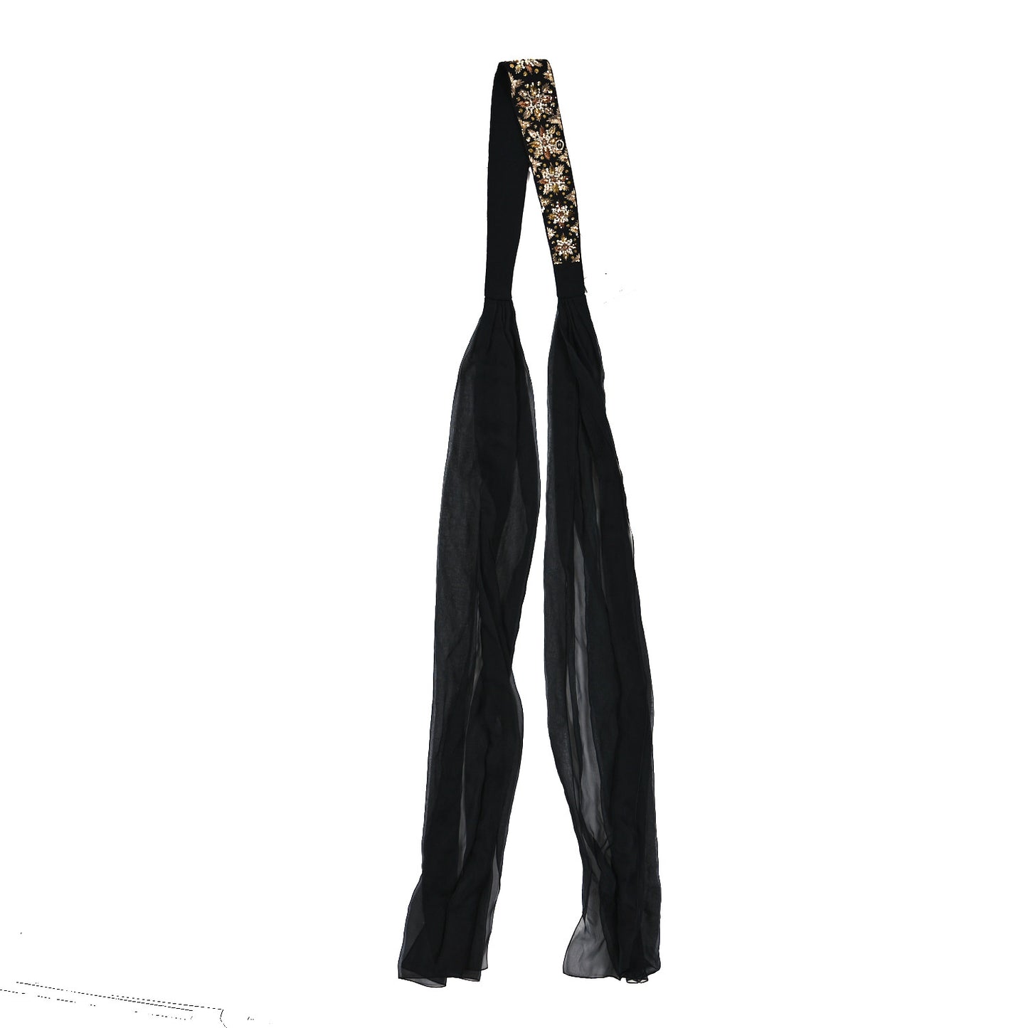 Crystal Embellished Sash Belt M Black