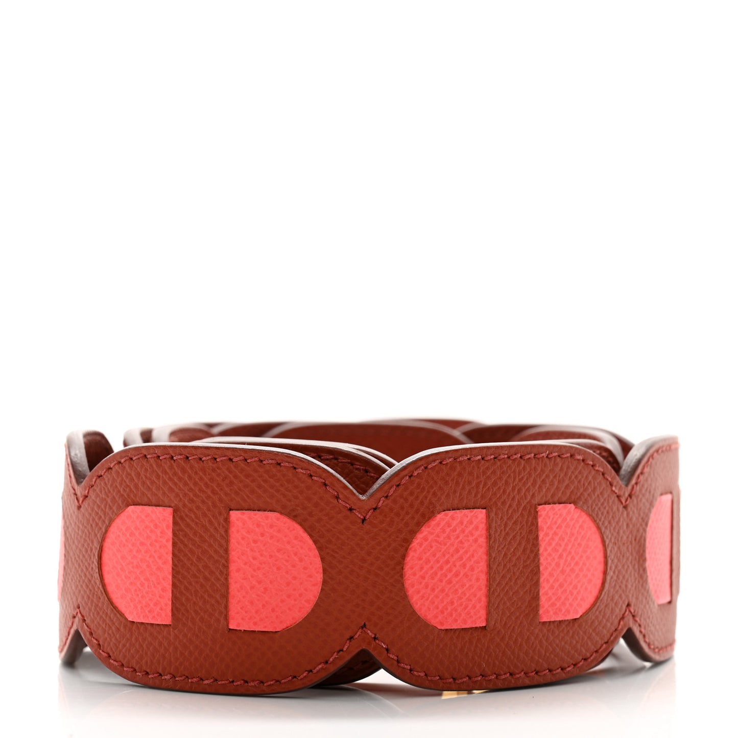 Epsom Maillons Shoulder Strap Brique Rose Texas