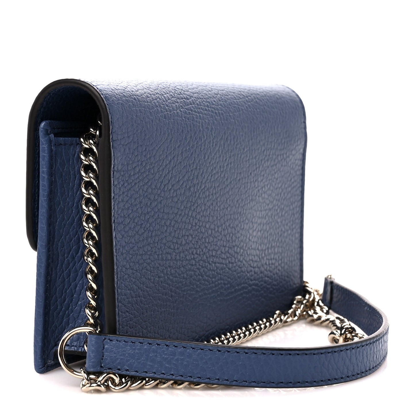 Dollar Calfskin Interlocking G Chain Wallet Caspian