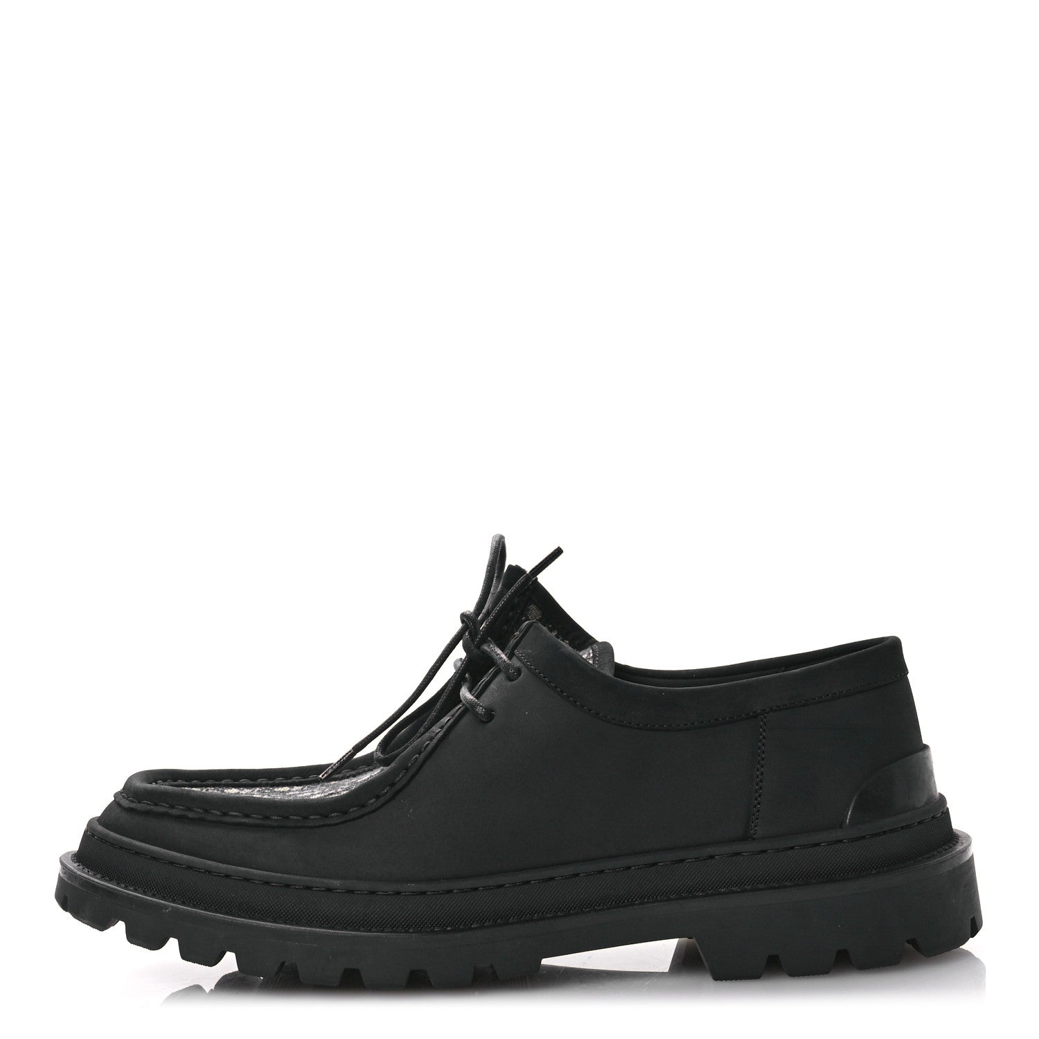 Christian Dior Nubuck Calfskin Oblique Explorer Boat Shoe 43 Black