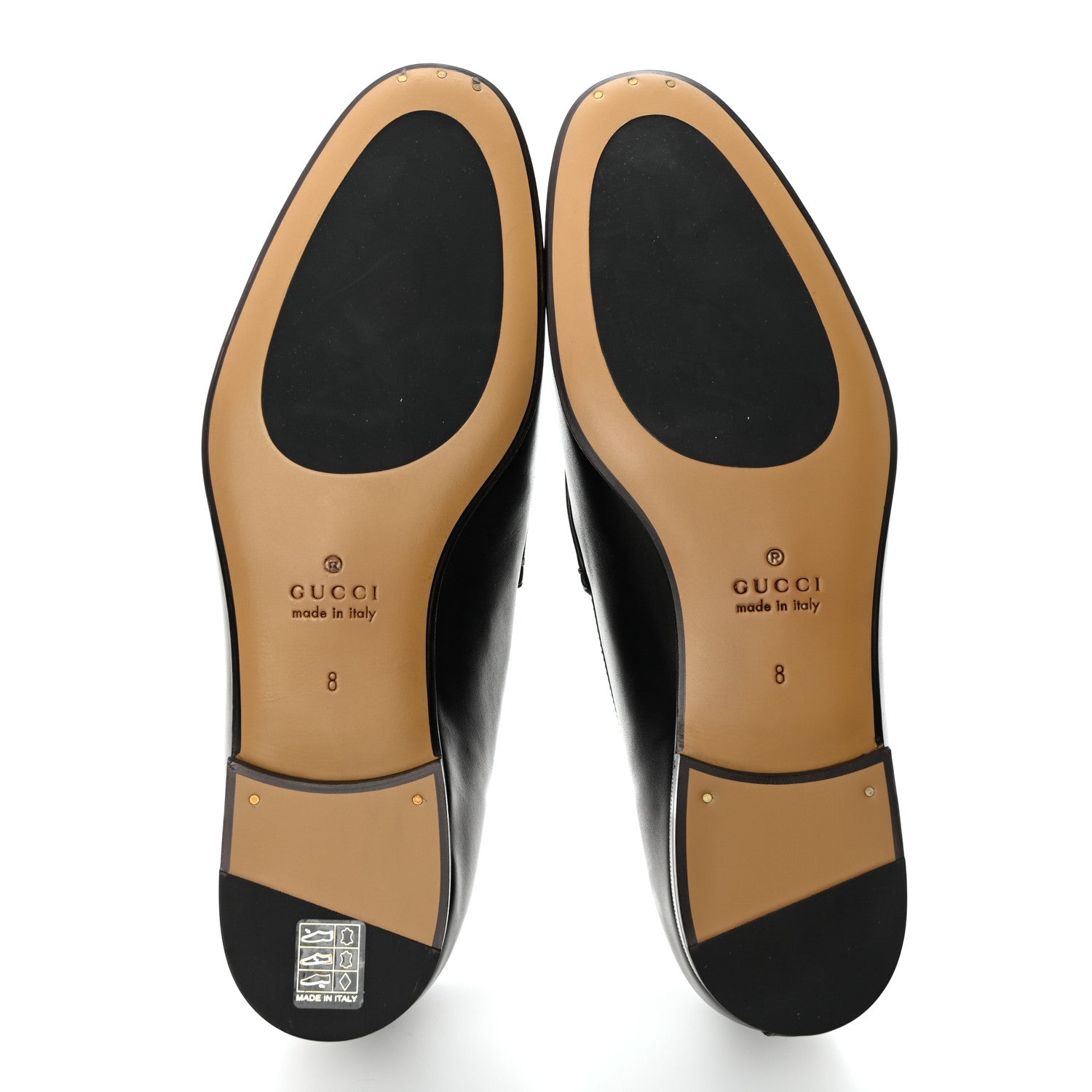 Gucci Calfskin Horsebit Mens Jordaan Loafers 8 Black 5 of 8