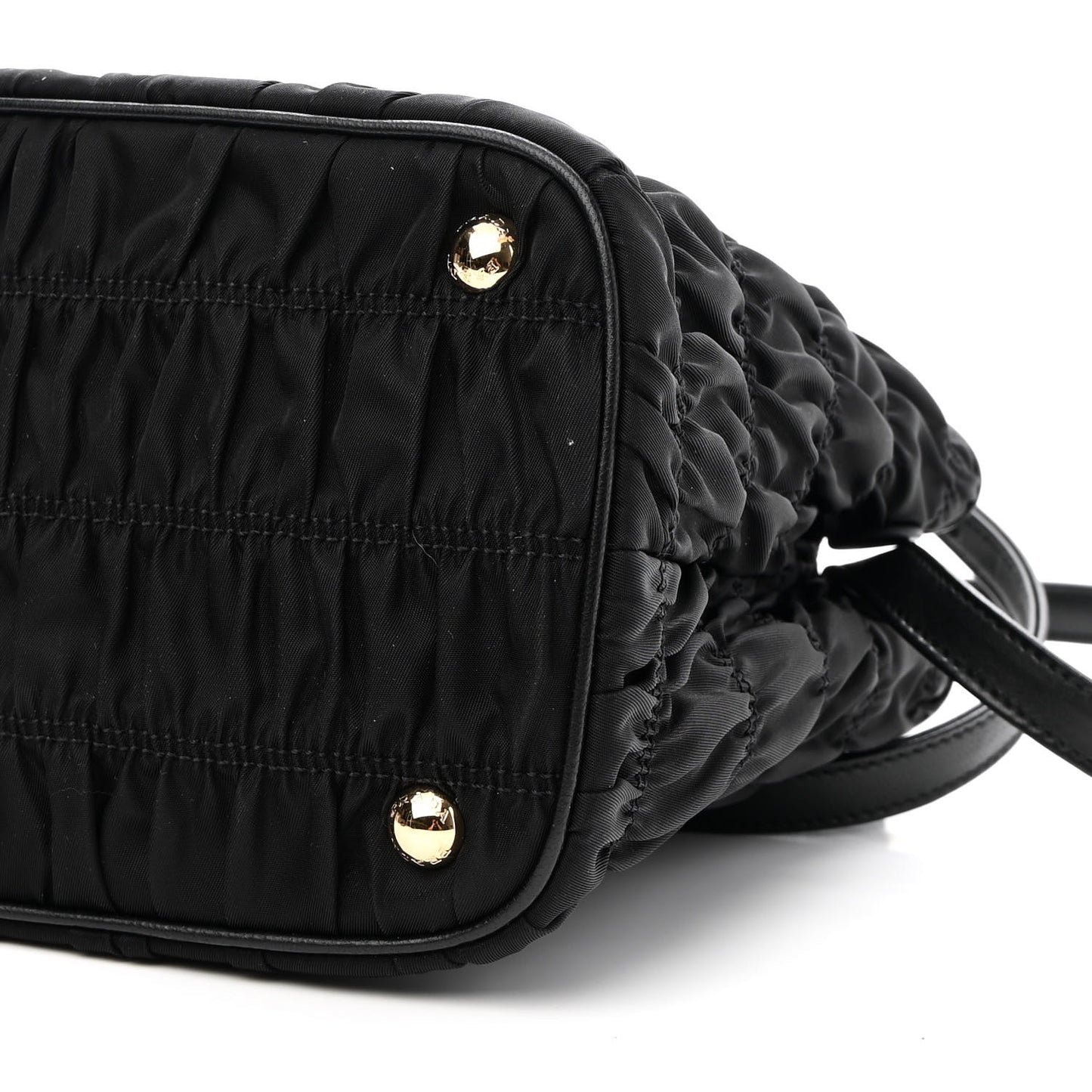 Tessuto Nylon Gaufre Small Tote Black