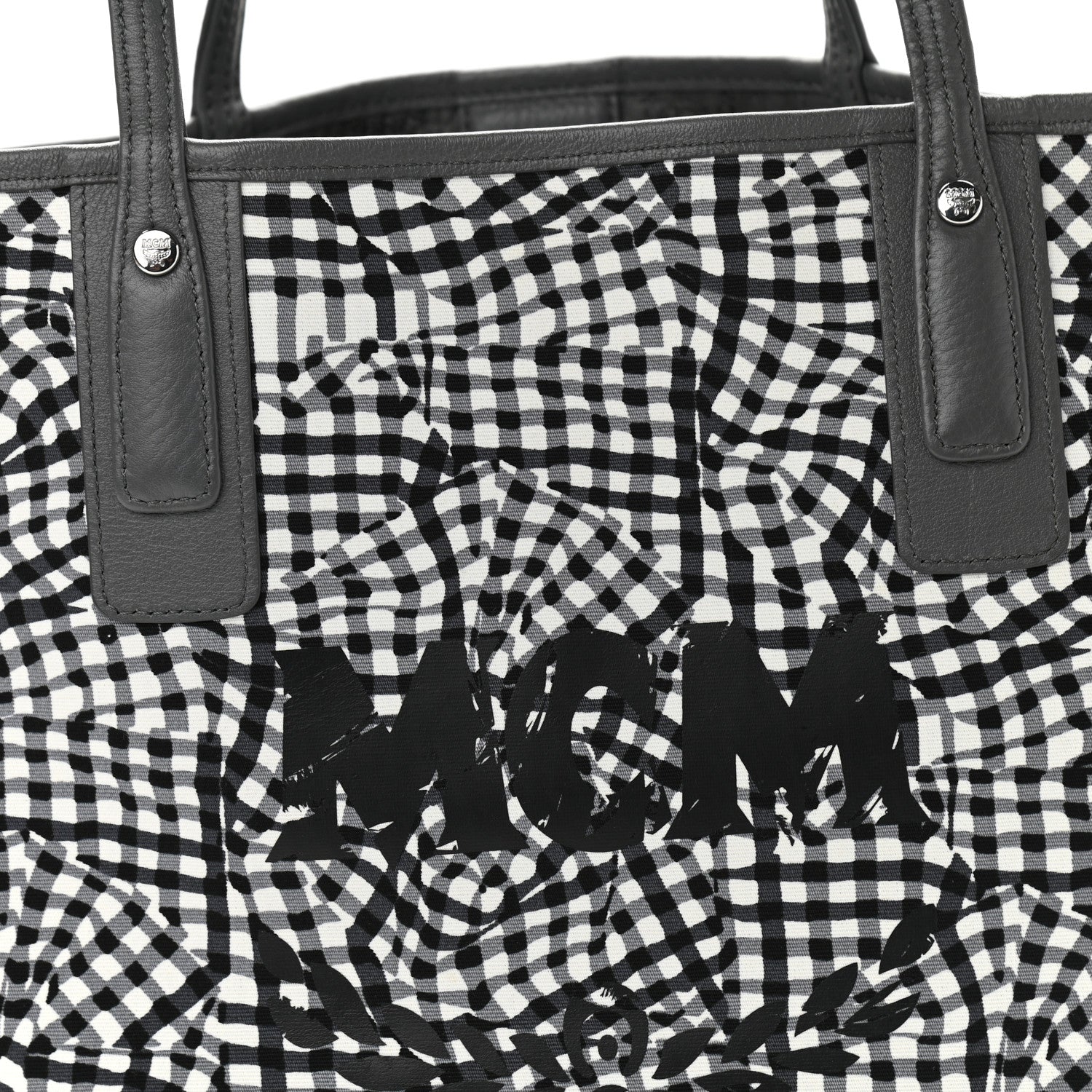 MCM Visetos Medium Liz Reversible Shopper Tote Black 10 of 14