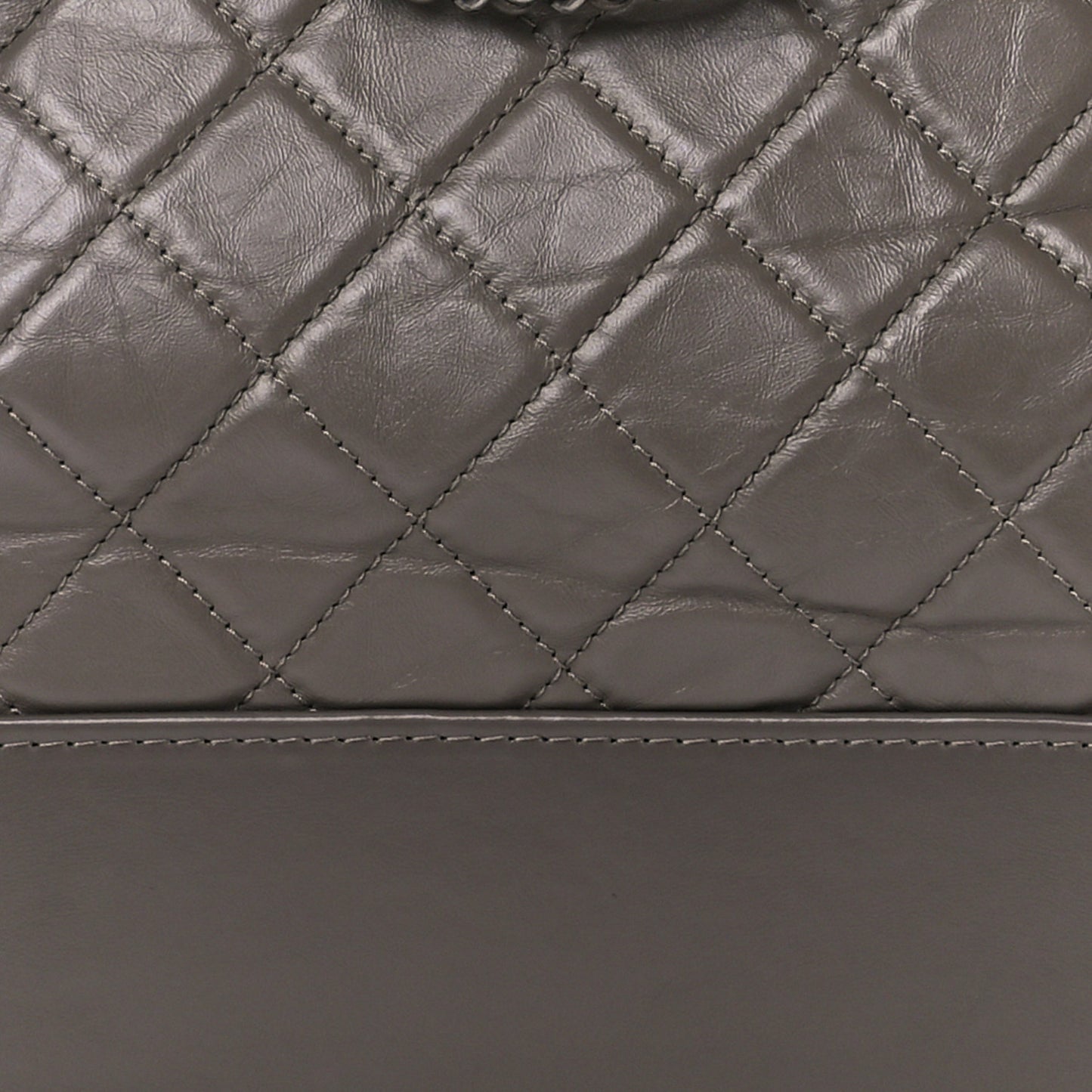 Aged Calfskin Quilted Medium Gabrielle Hobo Grey