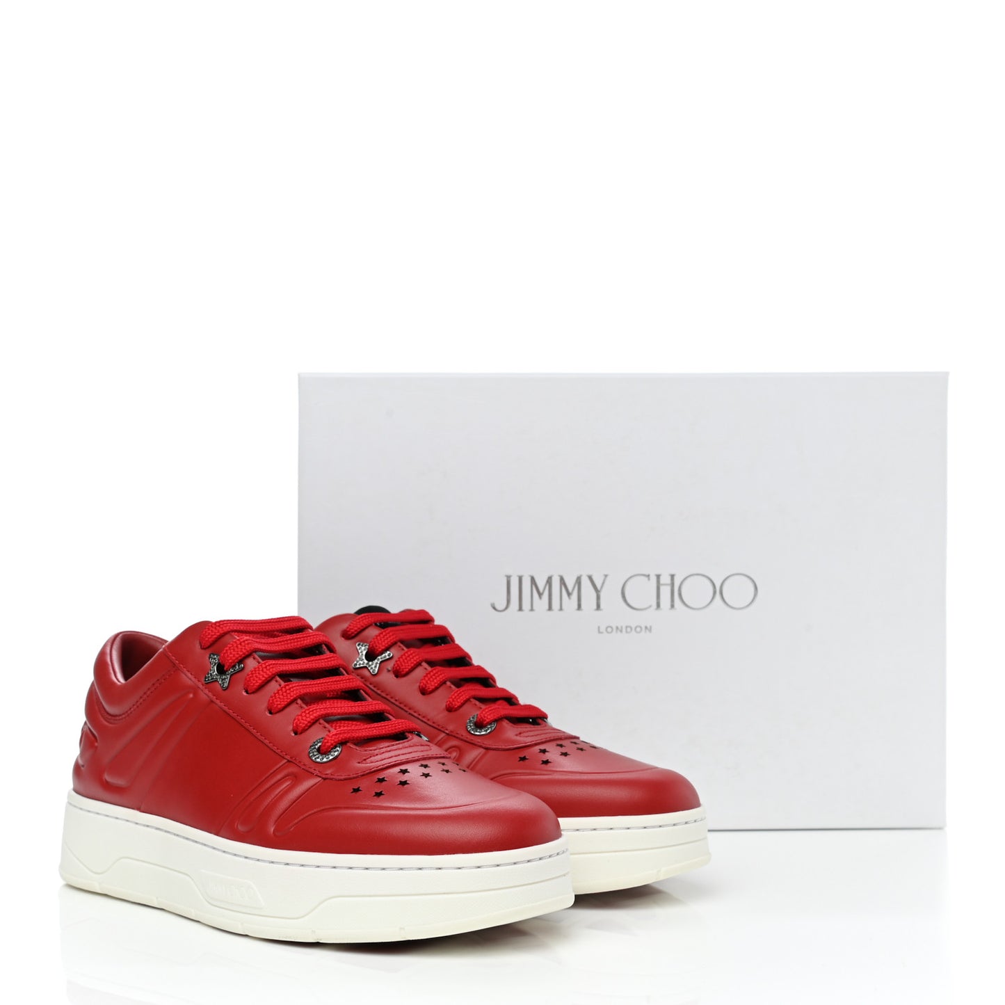 Calfskin Hawaii Sneakers 37.5 Red