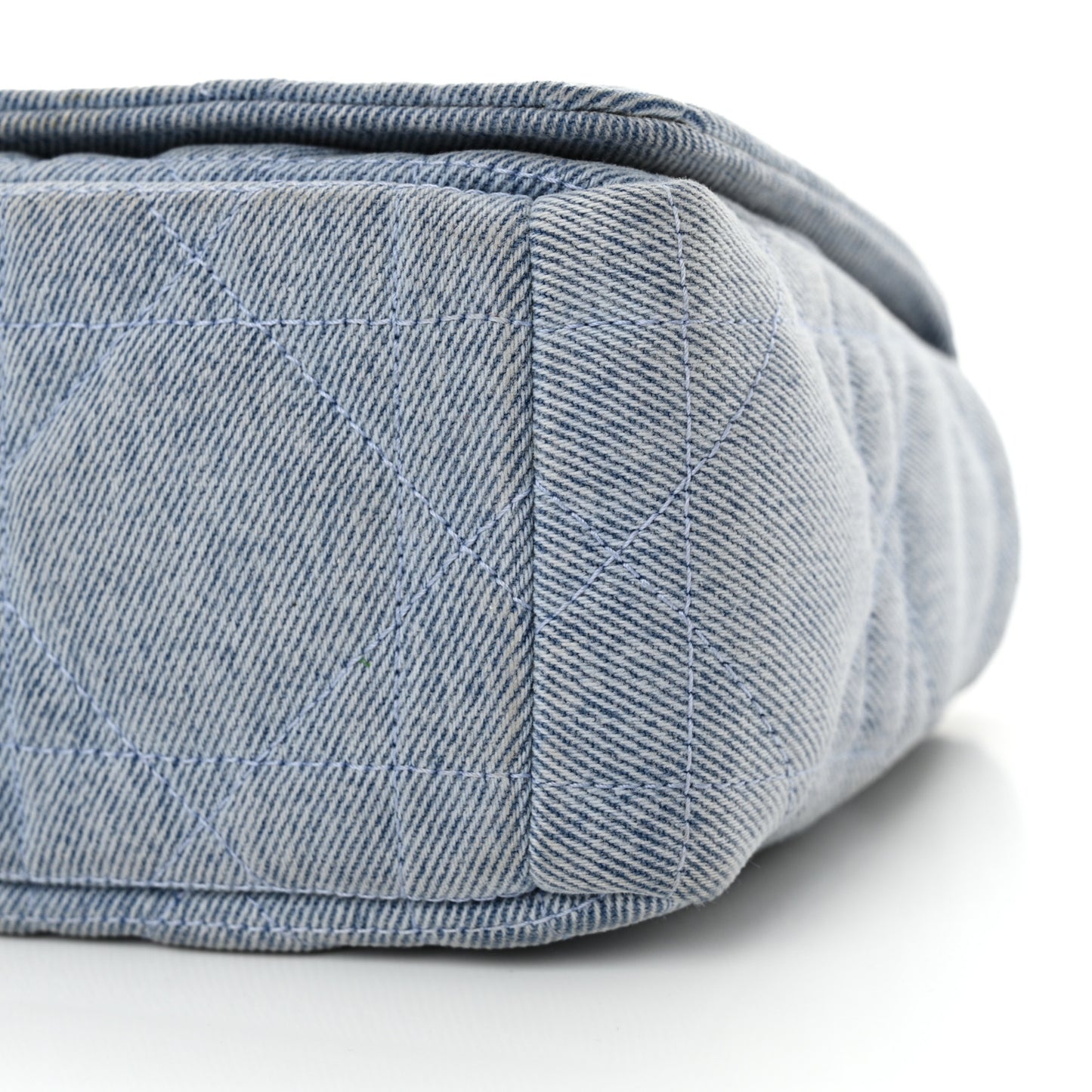 Denim Macrocannage Medium Caro Bag Blue