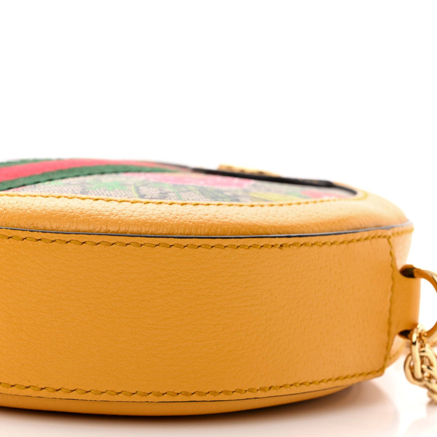 Gucci GG Supreme Monogram Flora Web Mini Ophidia Round Shoulder Bag Beige Multicolor Crop 10 of 10