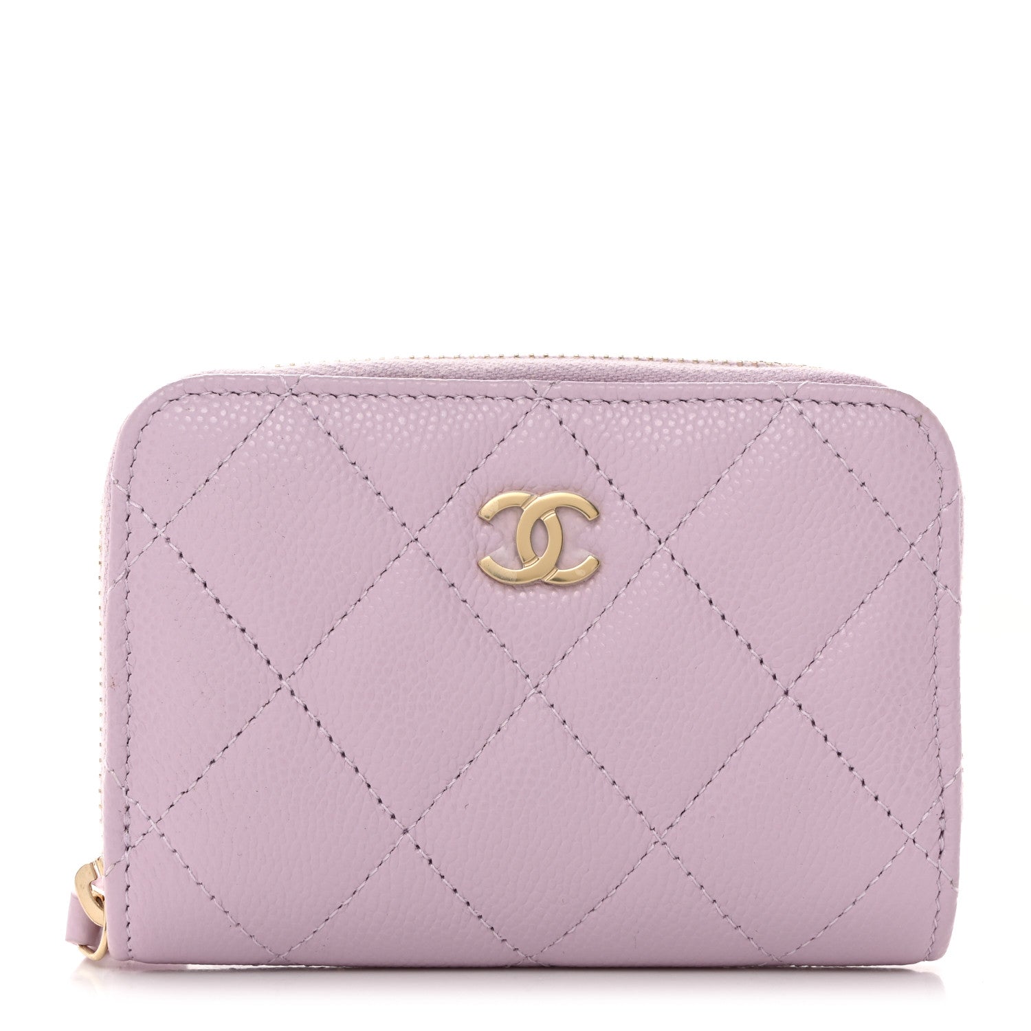 Chanel Caviar Quilted Zip Coin Purse Light Pink 1 of 8
