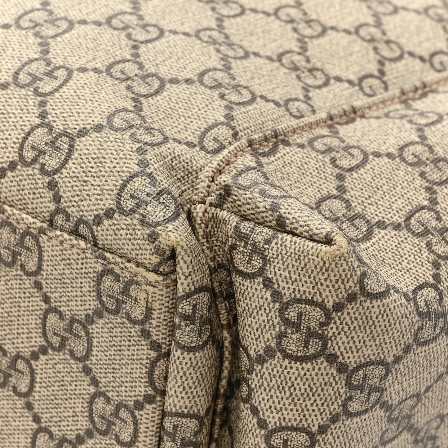 GG Plus Monogram Messenger Diaper Bag Dark Brown