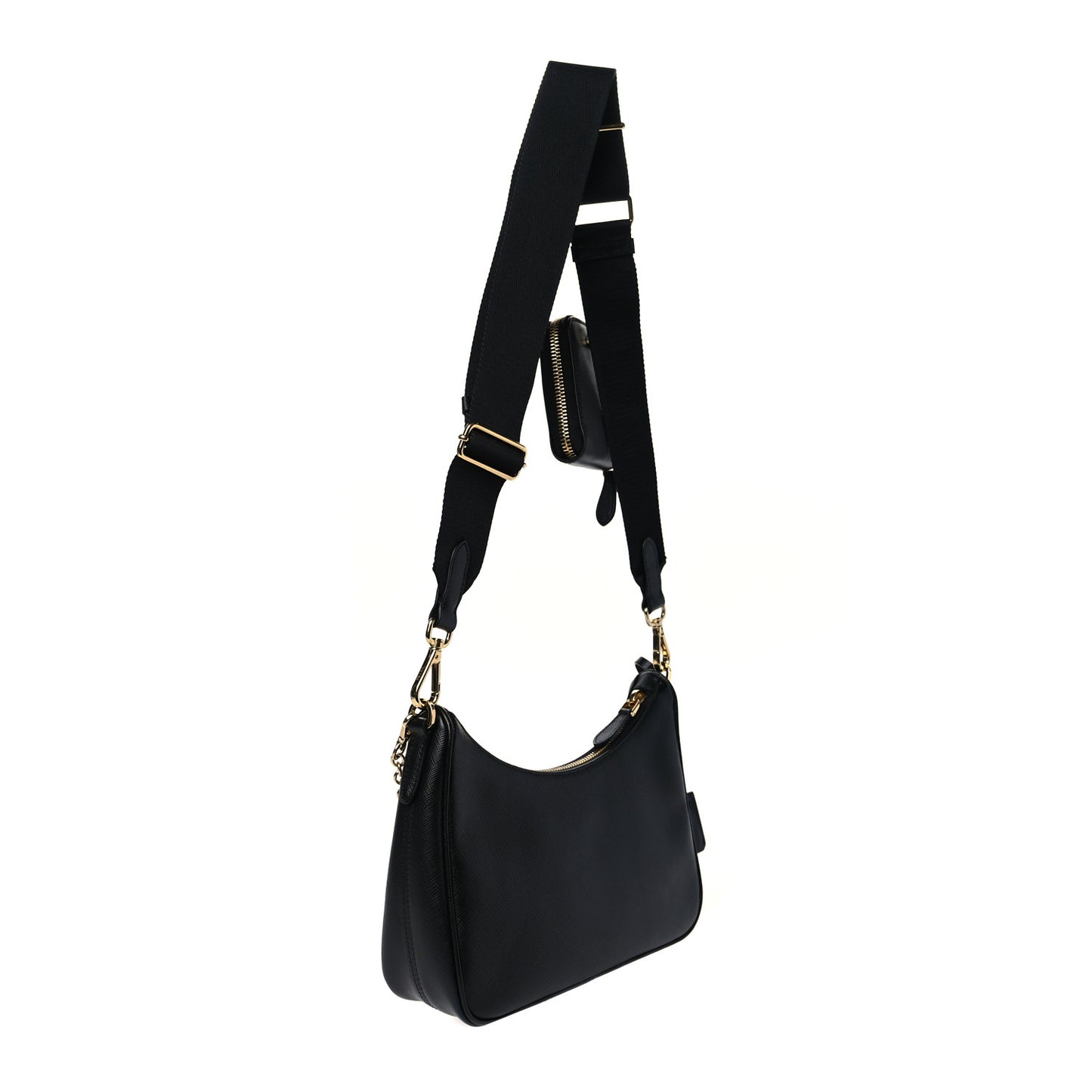Saffiano Lux Re-Edition 2005 Shoulder Bag Black