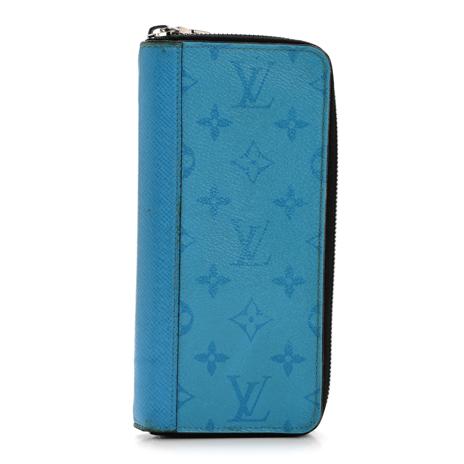 LOUIS VUITTON 長財布 TAIGA BL.MARINE Louis Vuitton Blue Taiga Leather Brazza Wallet | Yoogi's Closet