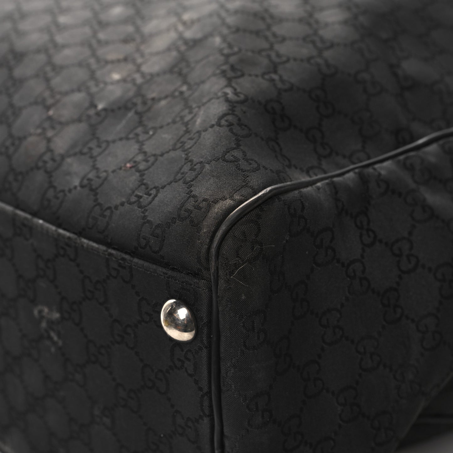 Nylon Monogram Large Duffle Bag Black