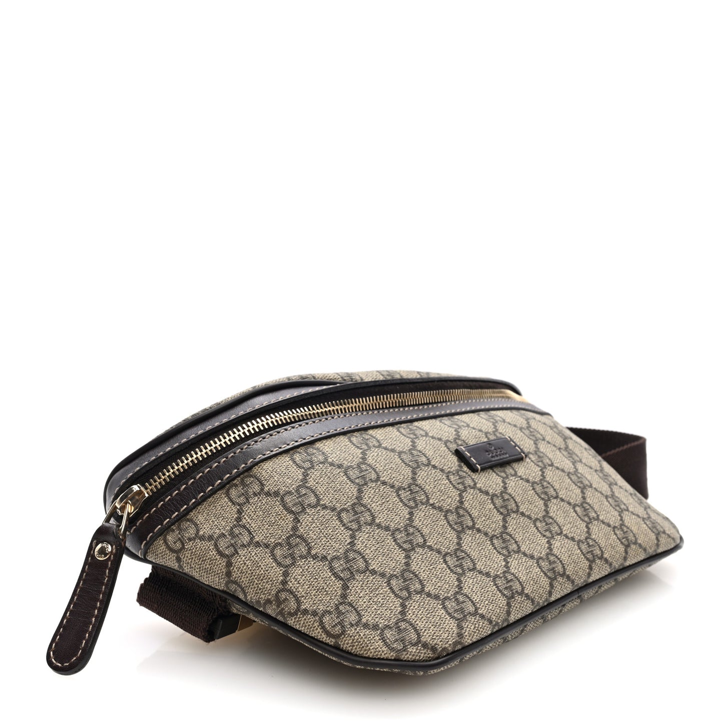 GG Supreme Monogram Belt Bag Dark Brown