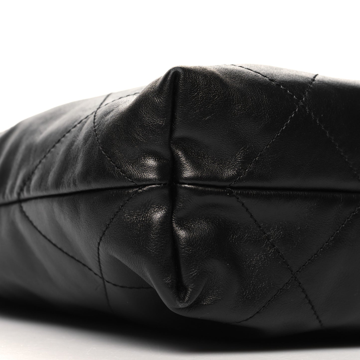Shiny Calfskin Quilted Small Chanel 22 Black