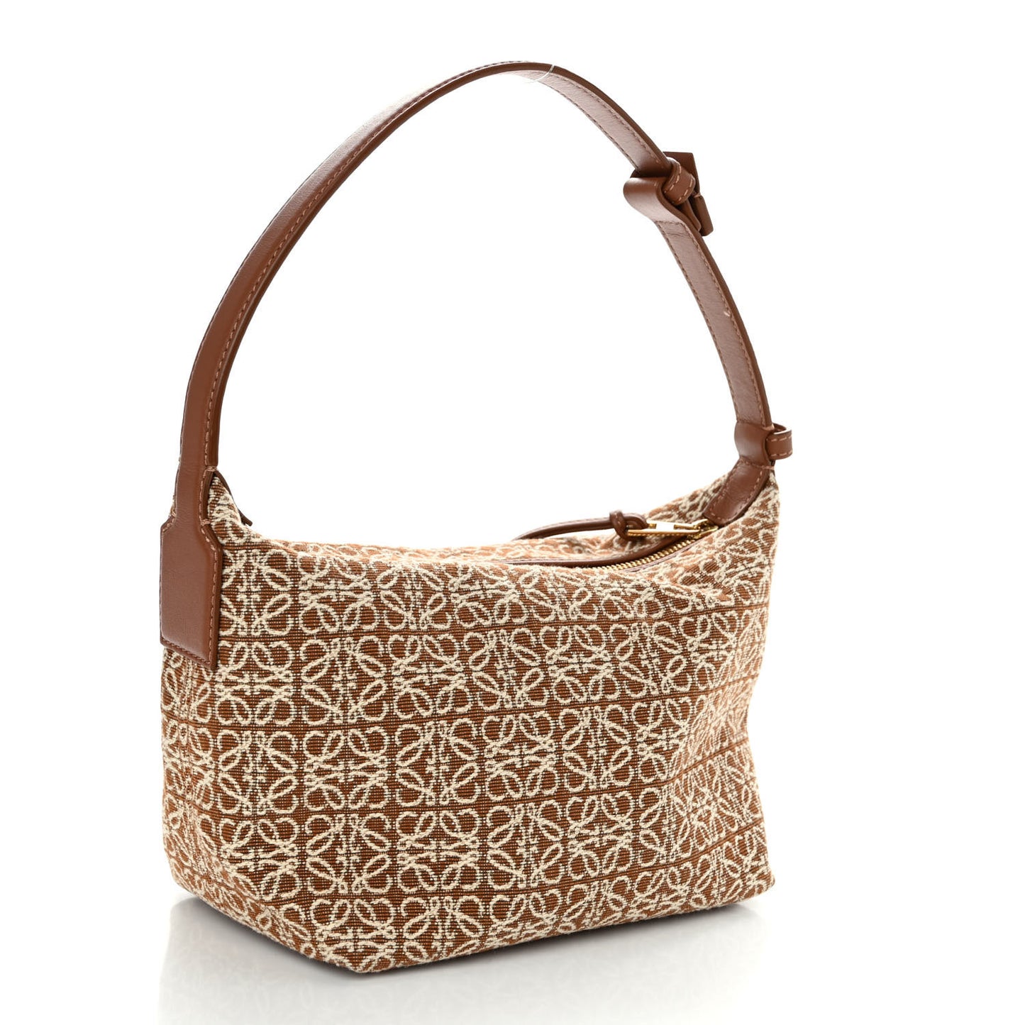 Jacquard Anagram Calfskin Small Cubi Bag Tan Pecan