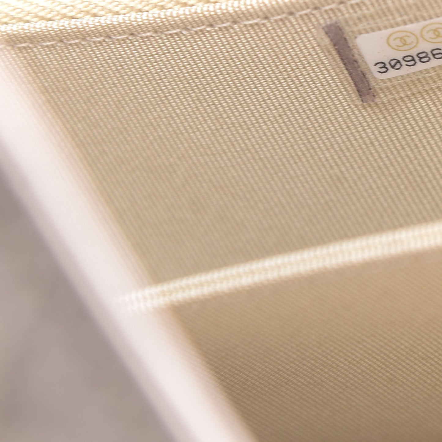 Metallic Lambskin Quilted Mini Wallet On Chain WOC Gold