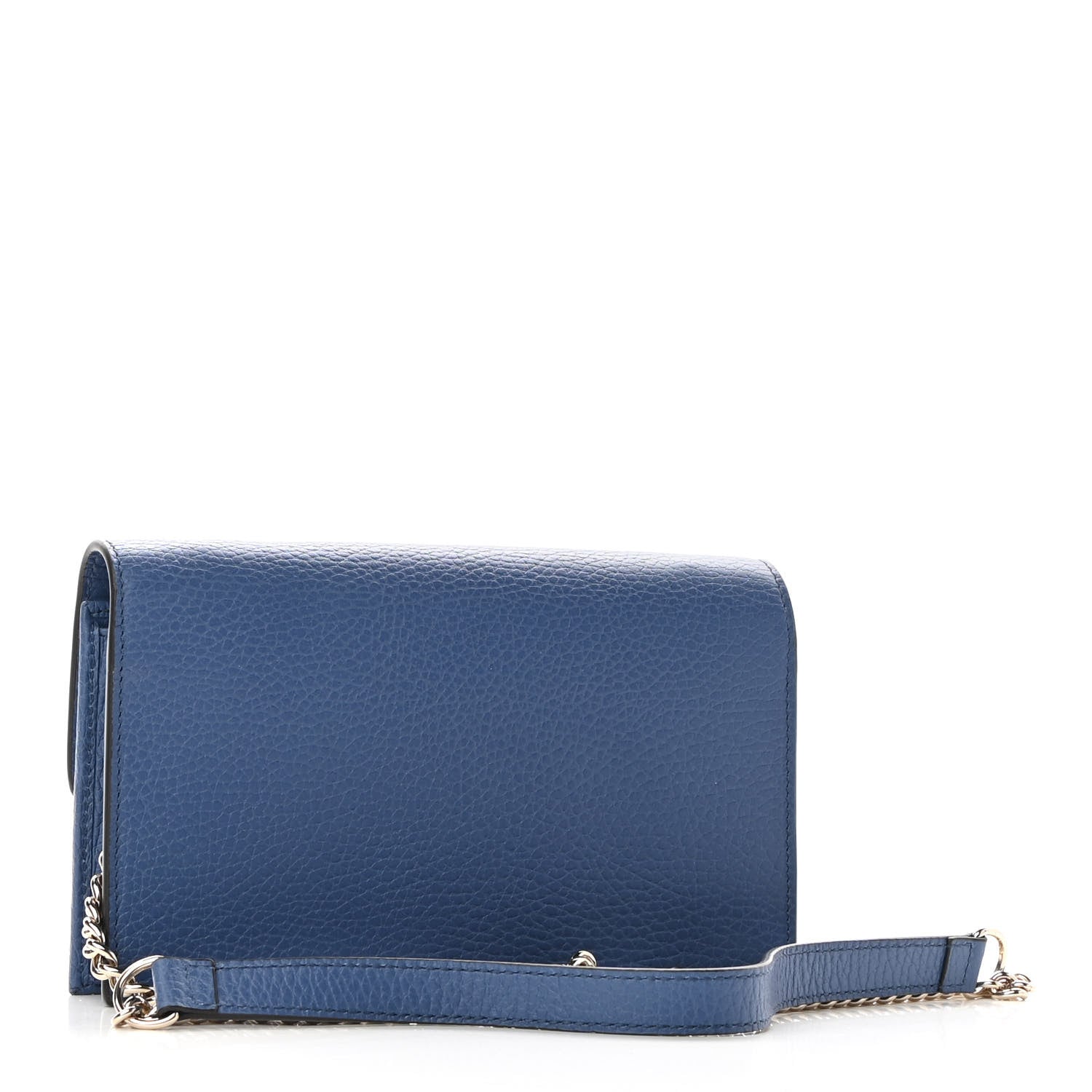 Gucci Dollar Calfskin Interlocking G Chain Wallet Caspian 3 of 9