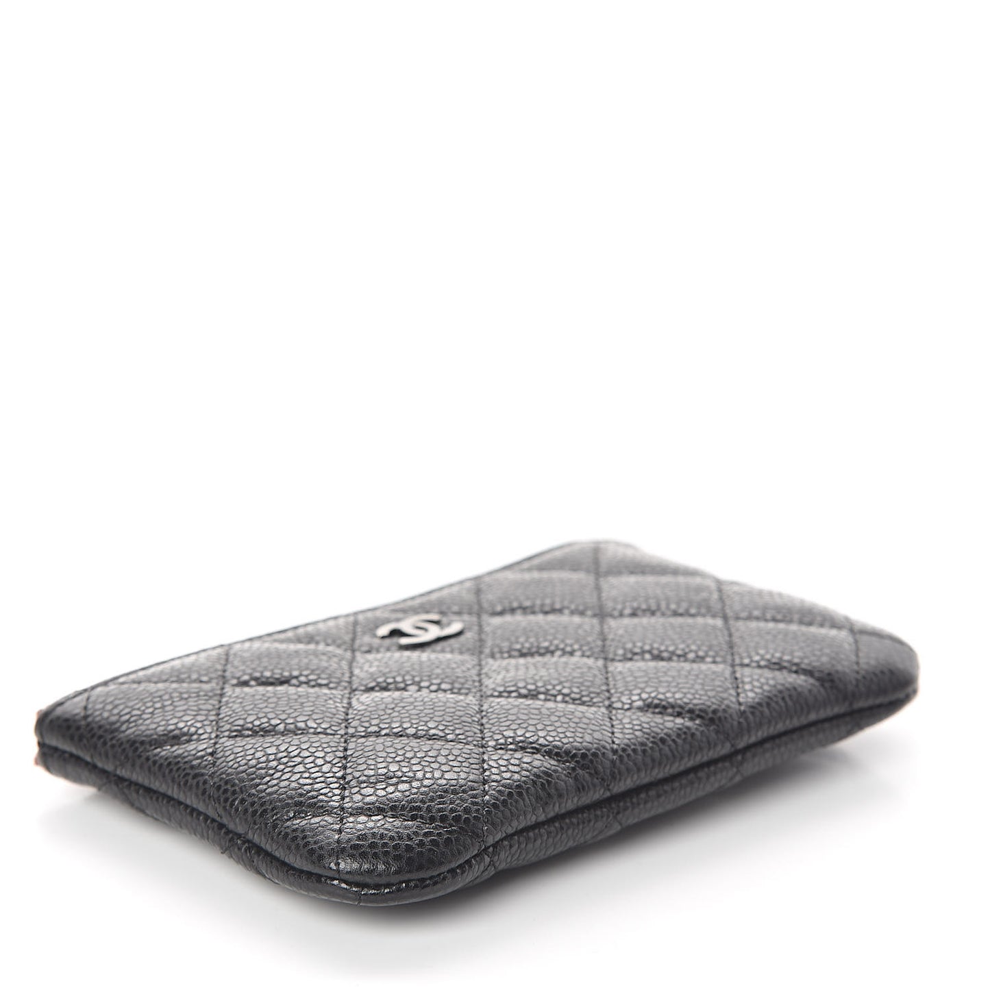 Caviar Quilted Small Cosmetic Case Black