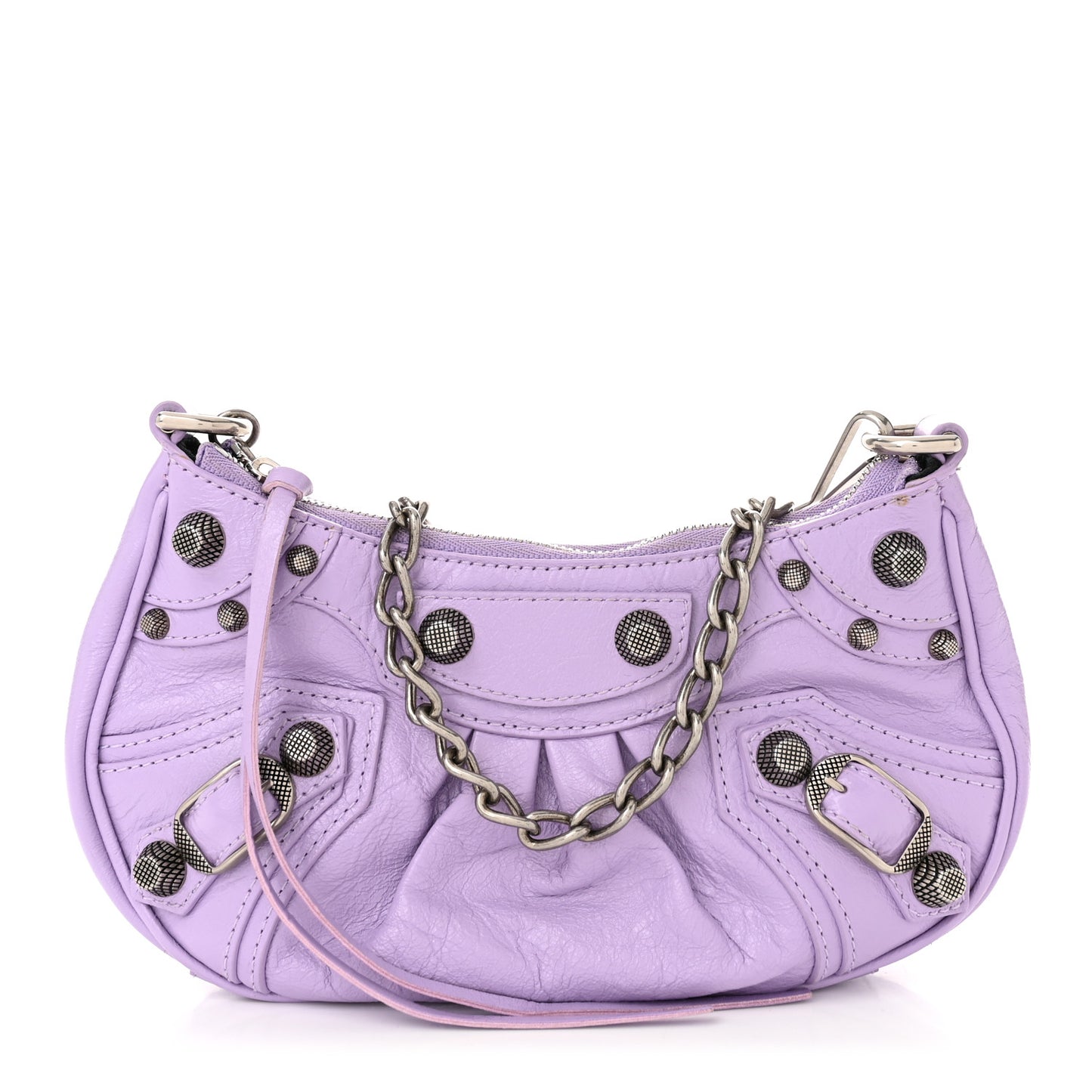 Agneau Arena Le Cagole Mini Purse With Chain Lilac