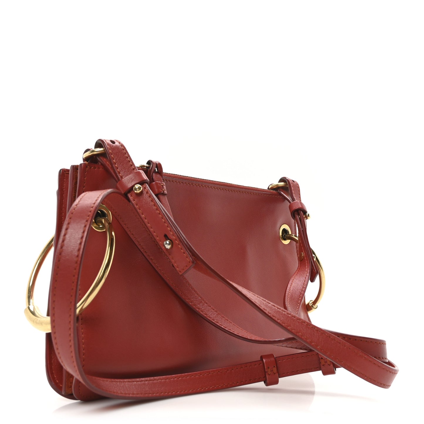 Calfskin Suede Mini Roy Bag Earthy Red