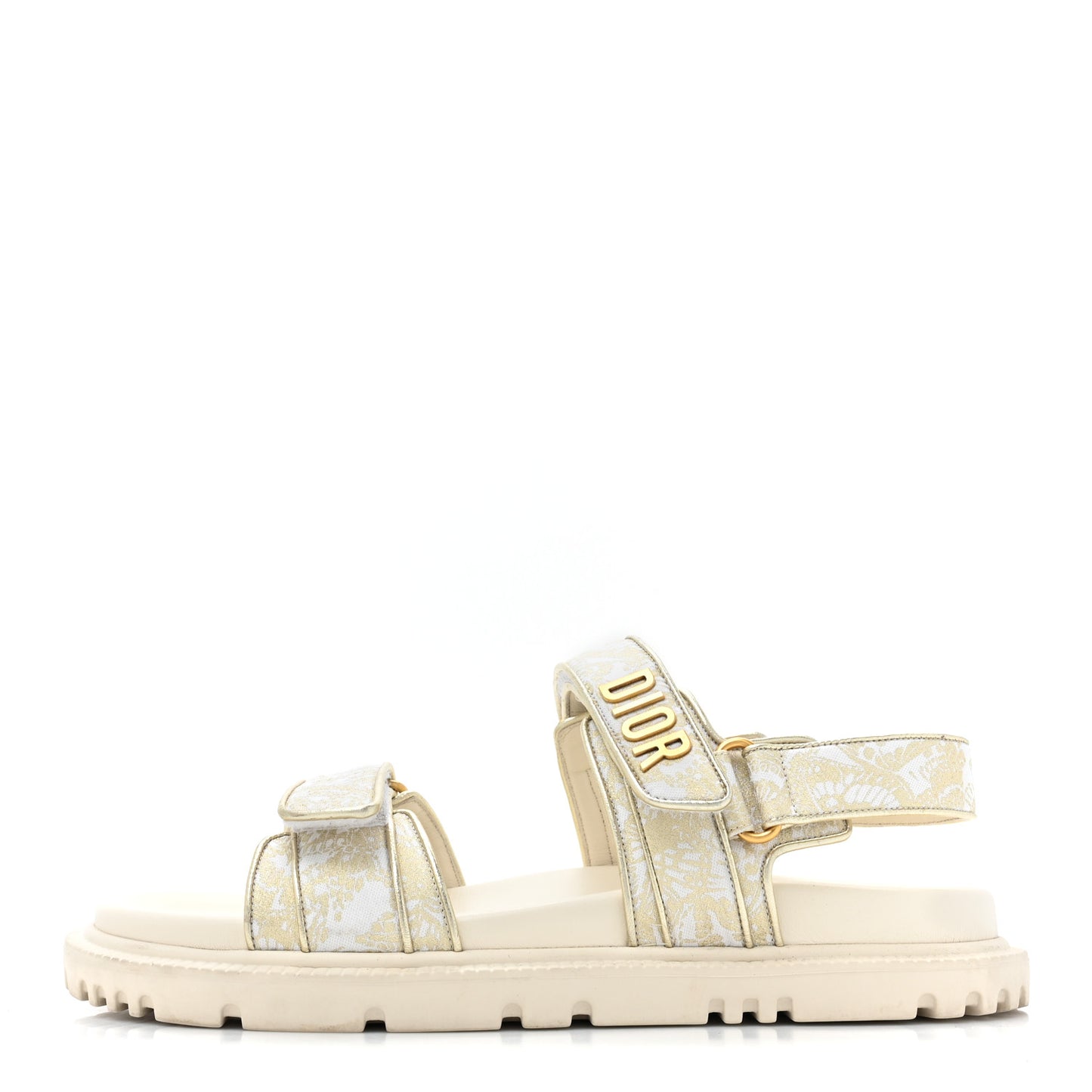 Technical Fabric Jacquard Dioract Sandals 40 White Gold