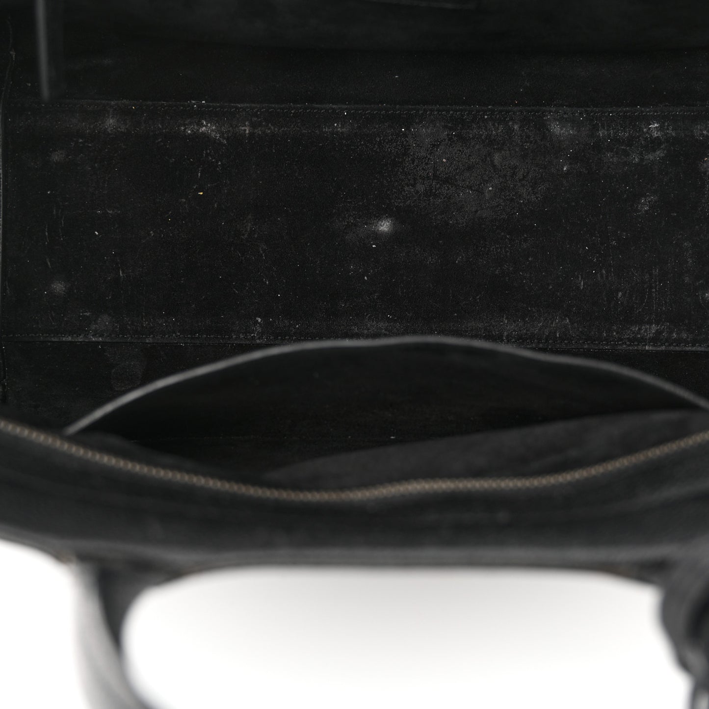Grained Calfskin Small Cabas Rive Gauche Black