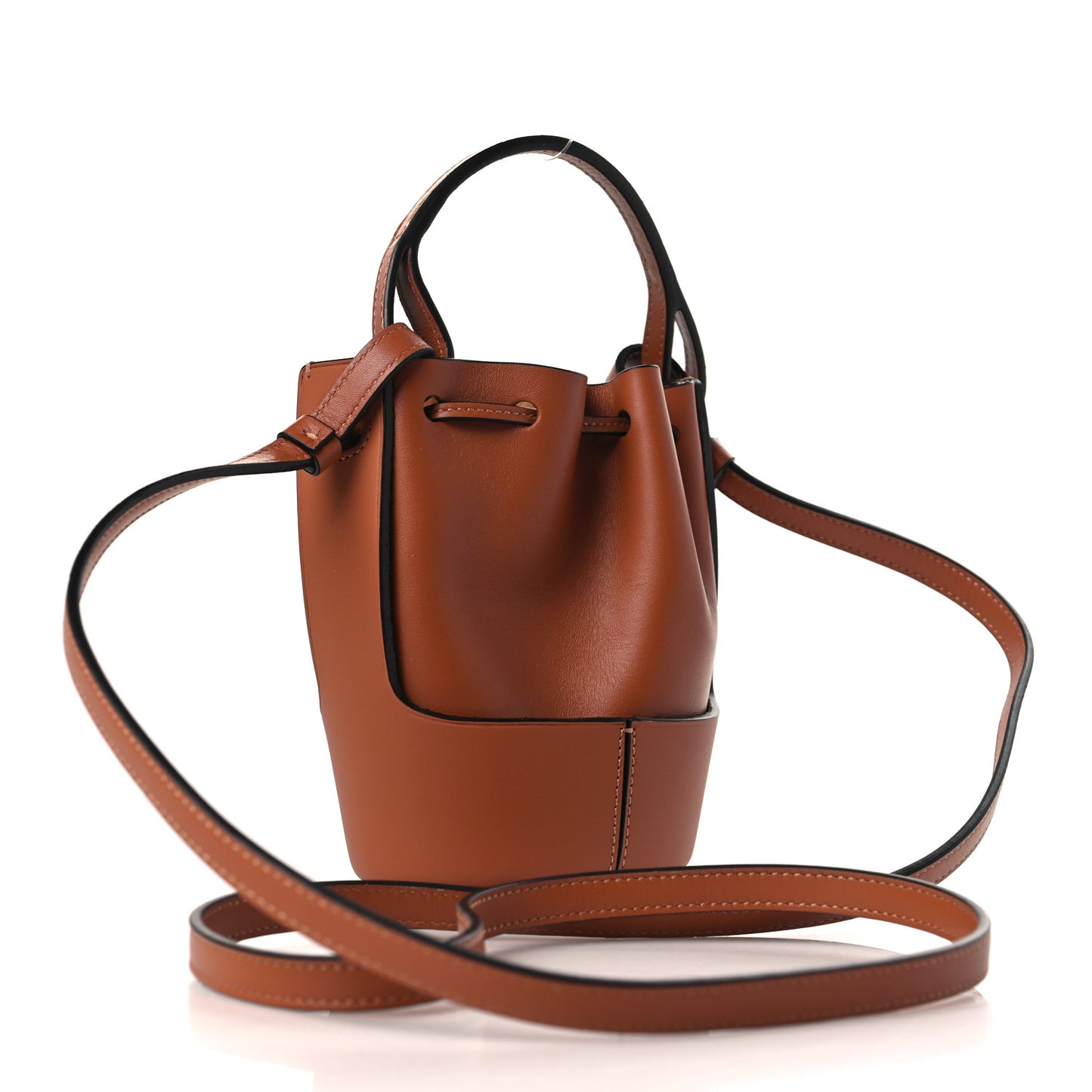 Calfskin Balloon Nano Bucket Bag Tan
