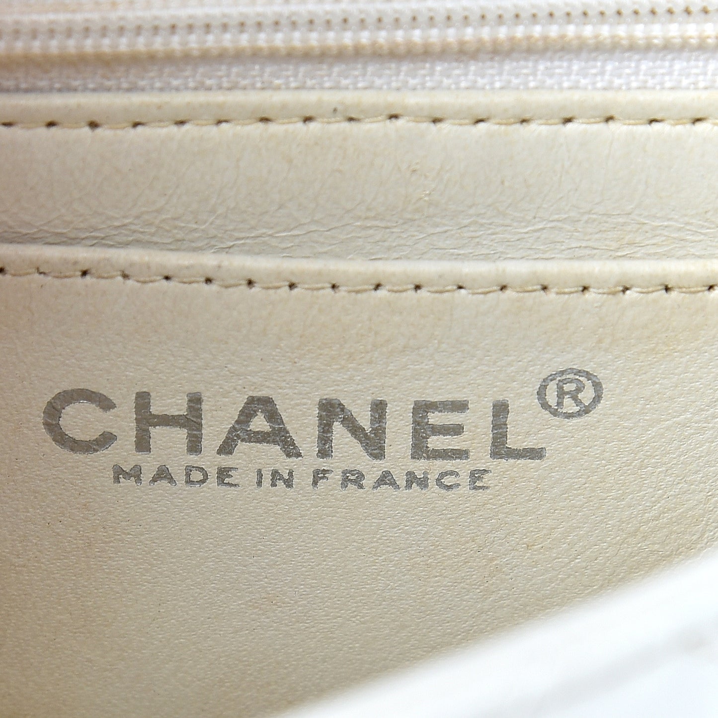 Lambskin Quilted Mini Square Flap White