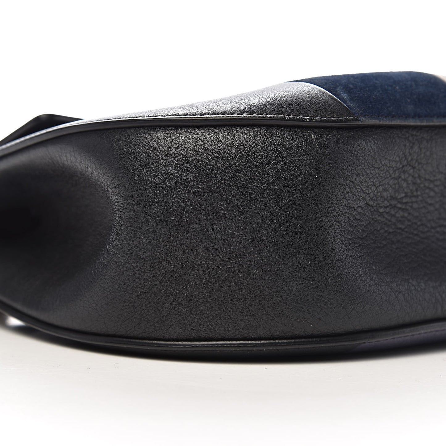 Suede Calfskin Patchwork Drew Shoulder Bag Black