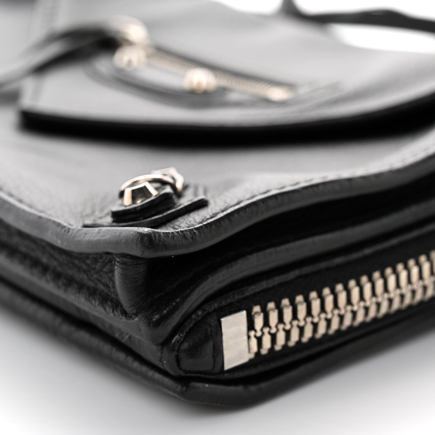 Veau Papier Triple XS Zip Around Crossbody Black