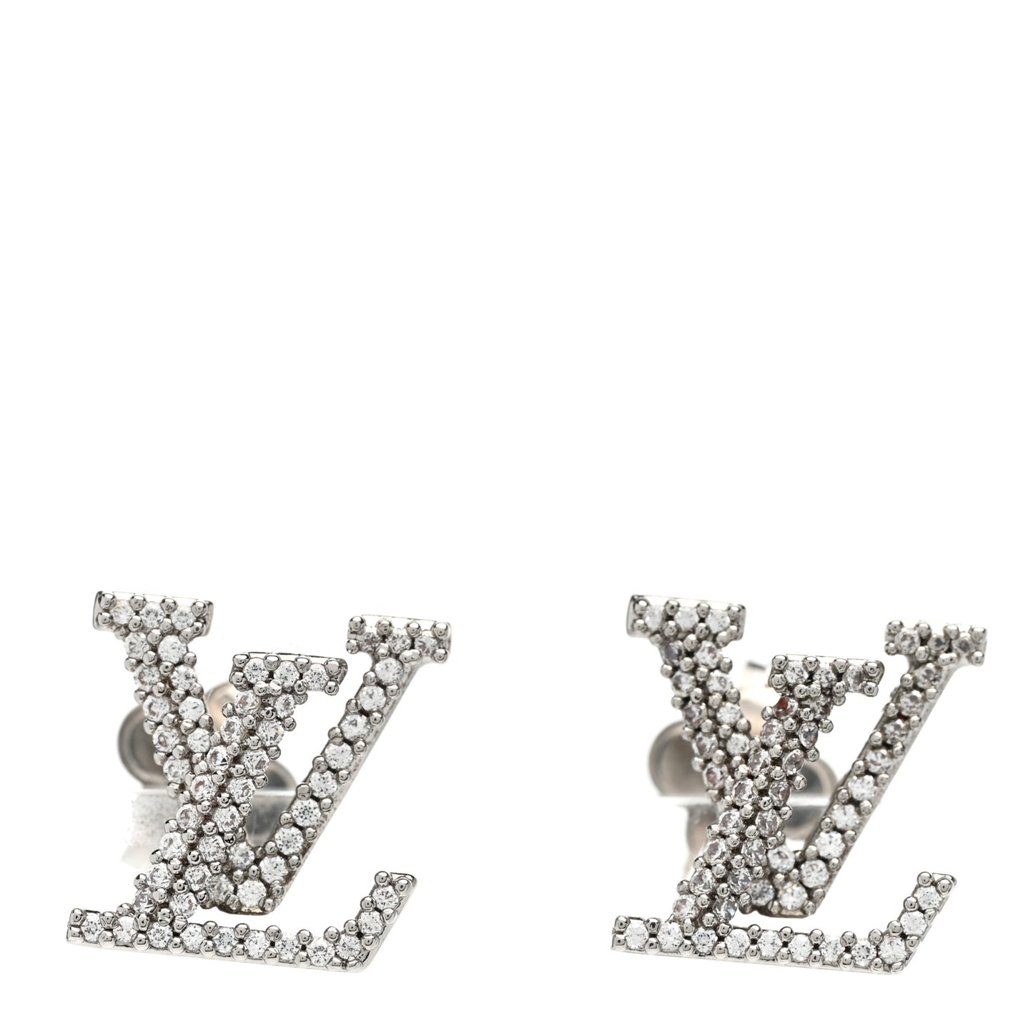 Crystal LV Iconic Earrings Silver