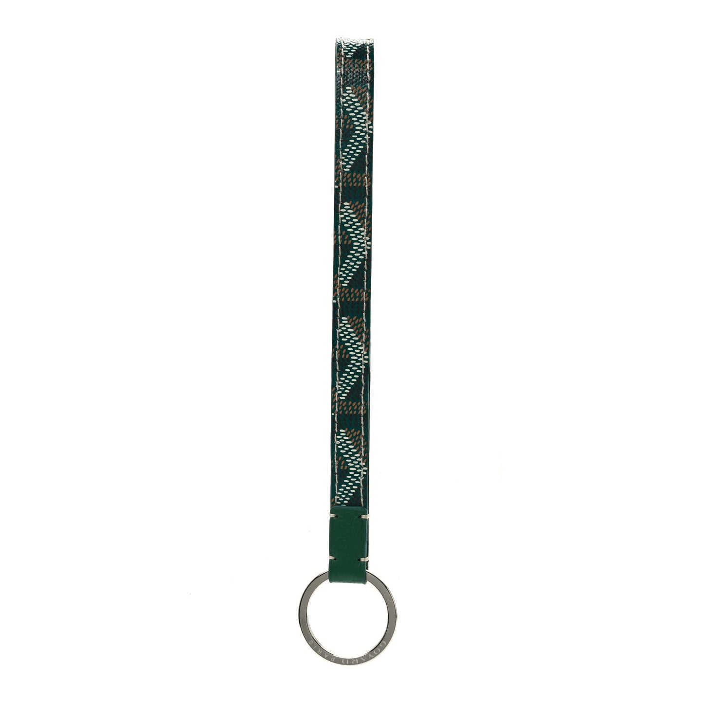 Goyardine Sesame Key Holder Green