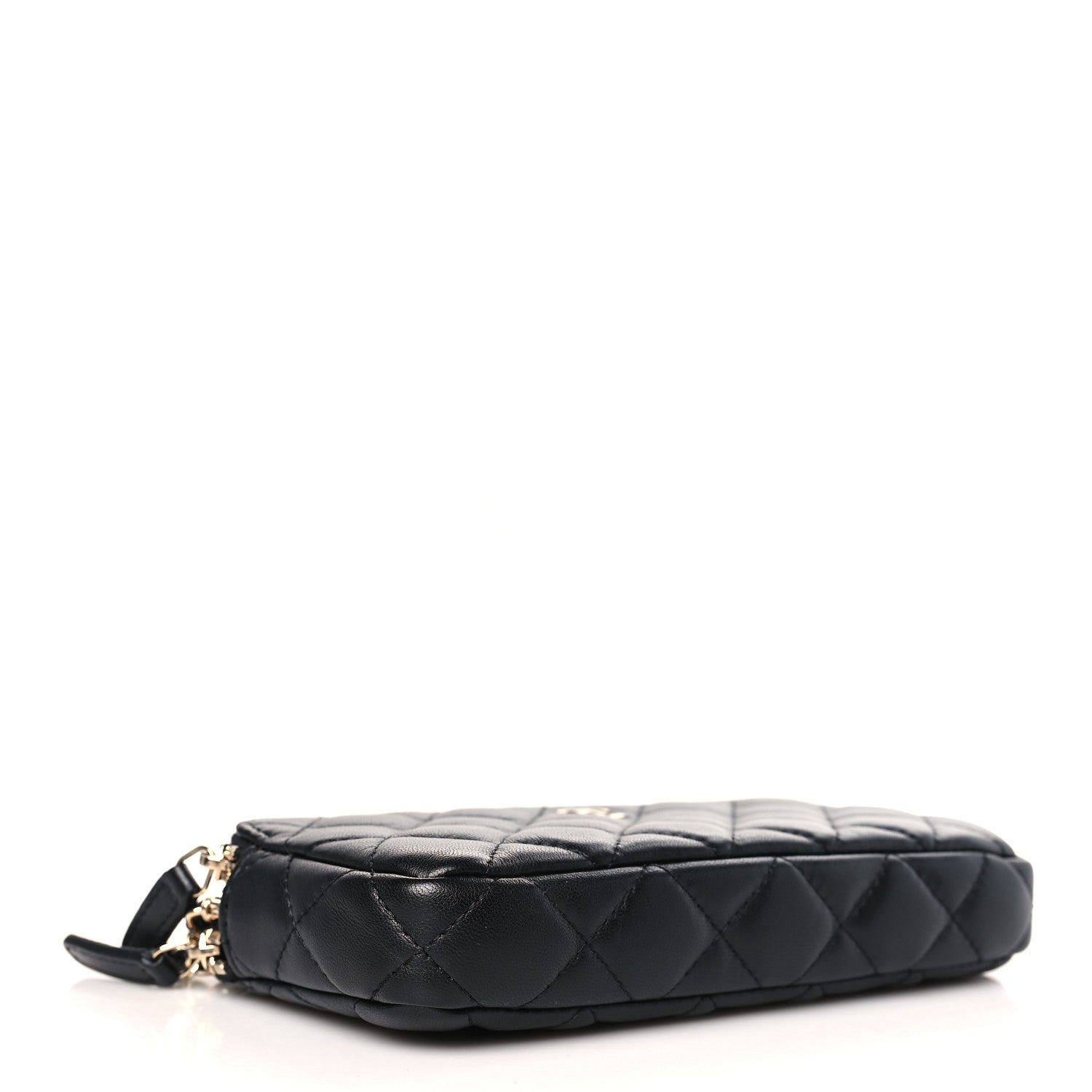 Chanel Lambskin Quilted Small Clutch With Chain Black 4 of 10