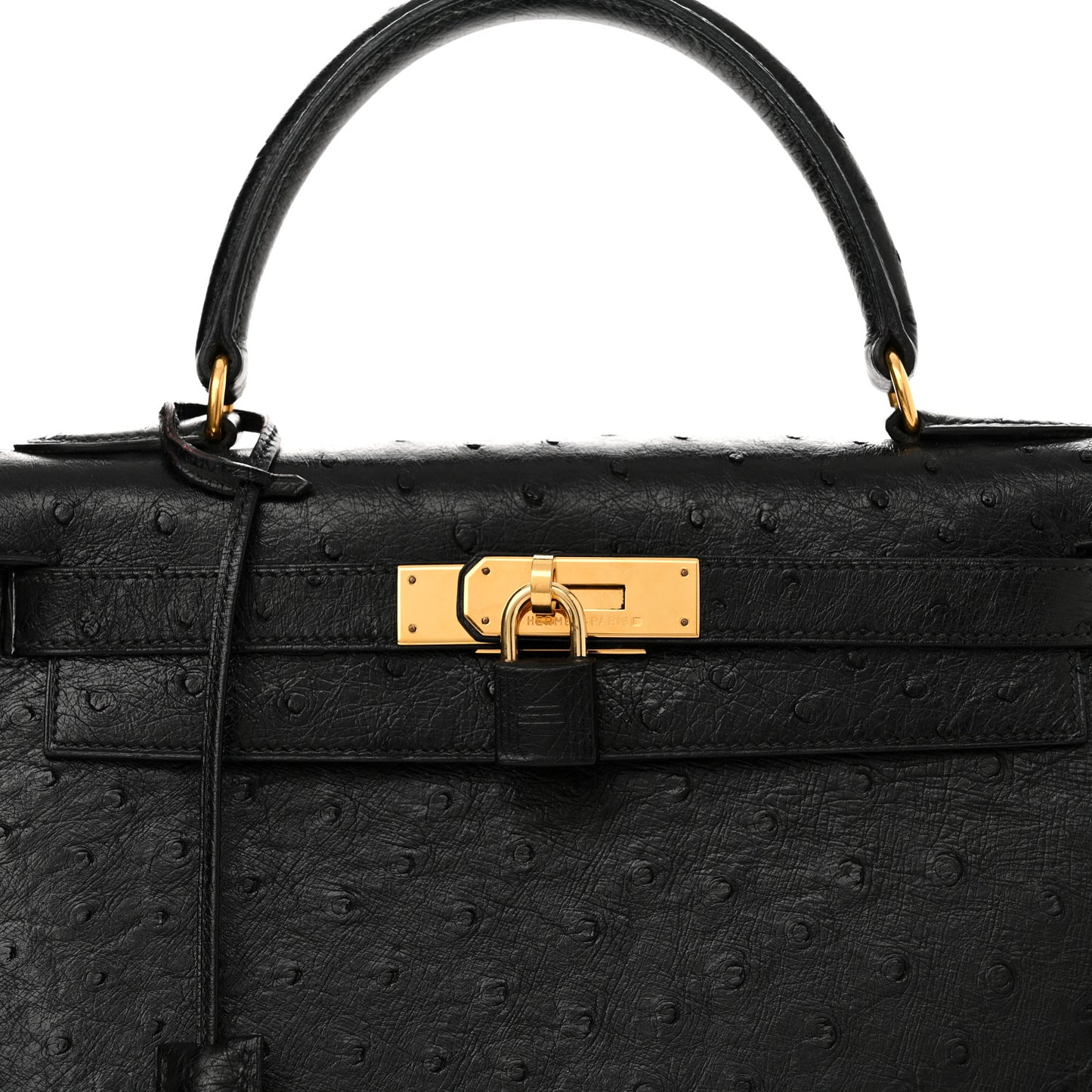Ostrich Kelly Sellier 28 Black