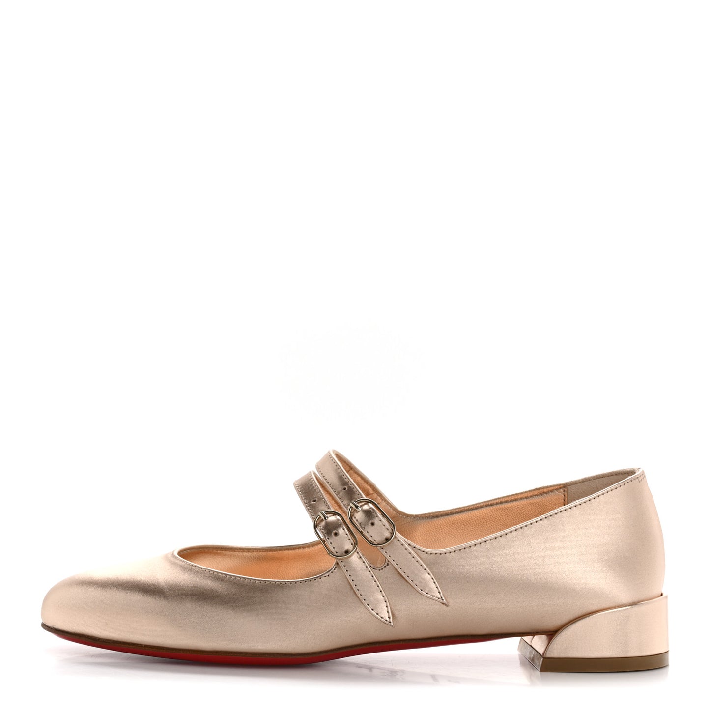 Calf Laminato Satin Sweet Jane Flats 36 Leche