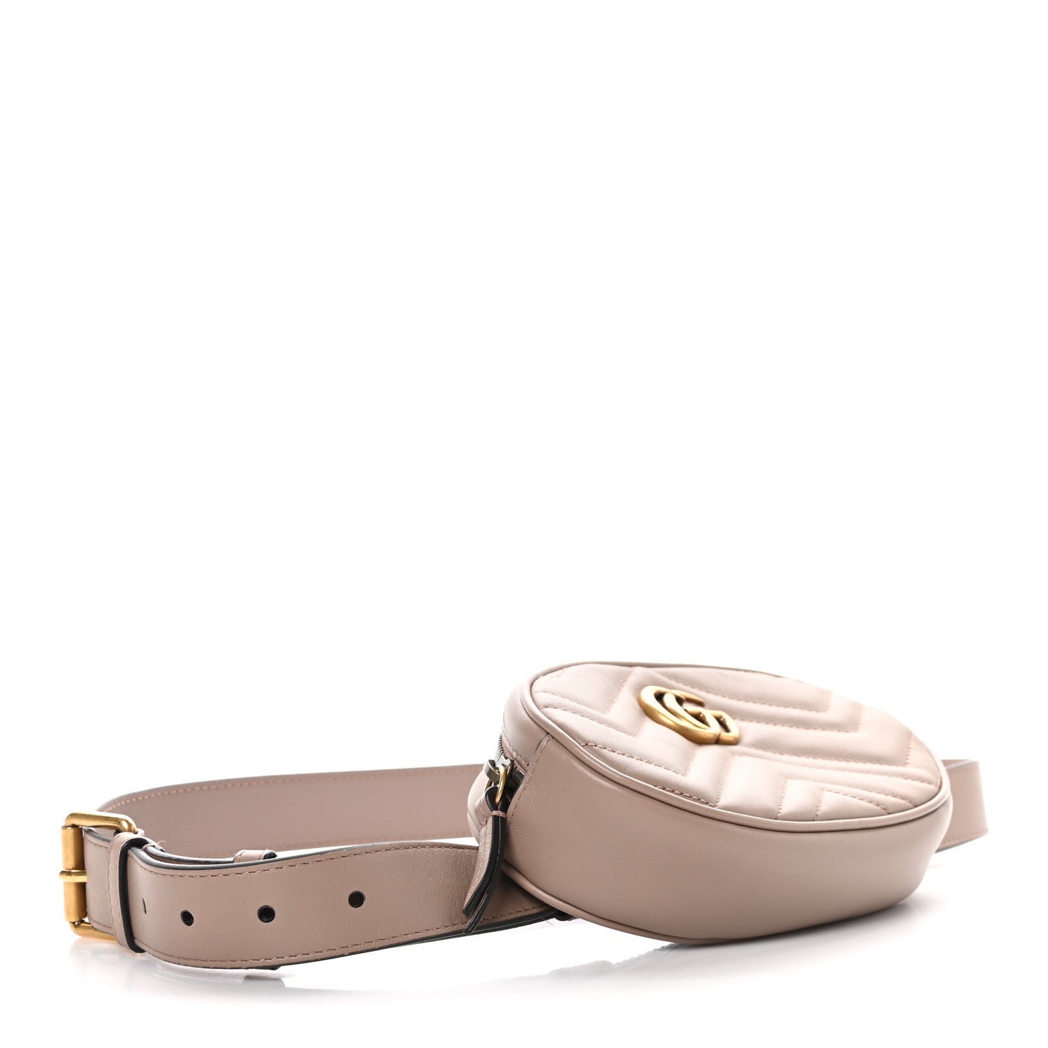 Gucci Calfskin Matelasse GG Marmont Belt Bag 95 38 Porcelain Rose 4 of 11