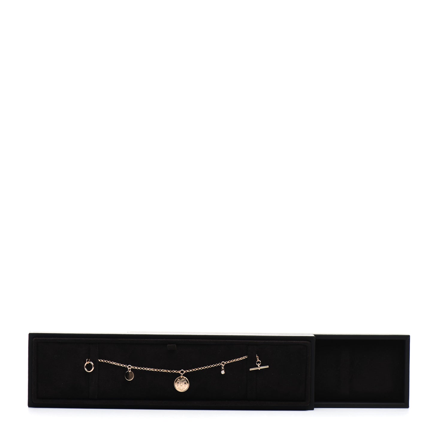 18K Rose Gold Diamond PM Ex-Libris Bracelet SH