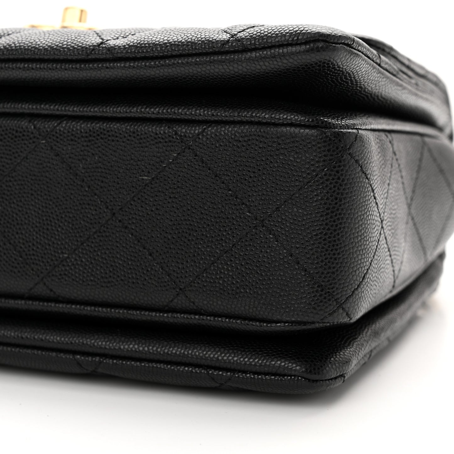 Caviar Quilted Coco First Flap Black