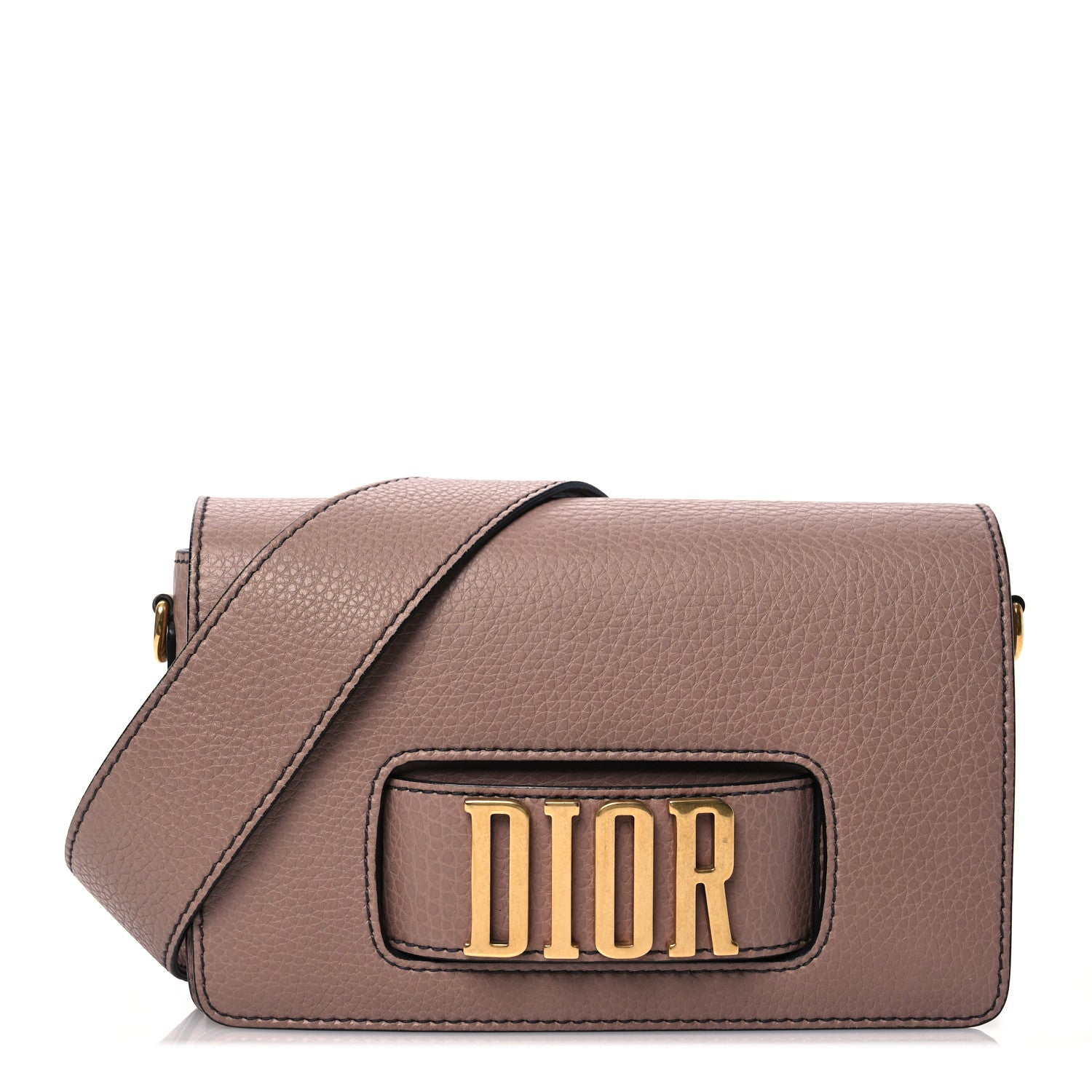 Christian Dior Grained Calfskin Dio(r)evolution Flap Bag Old Rose 1 of 14