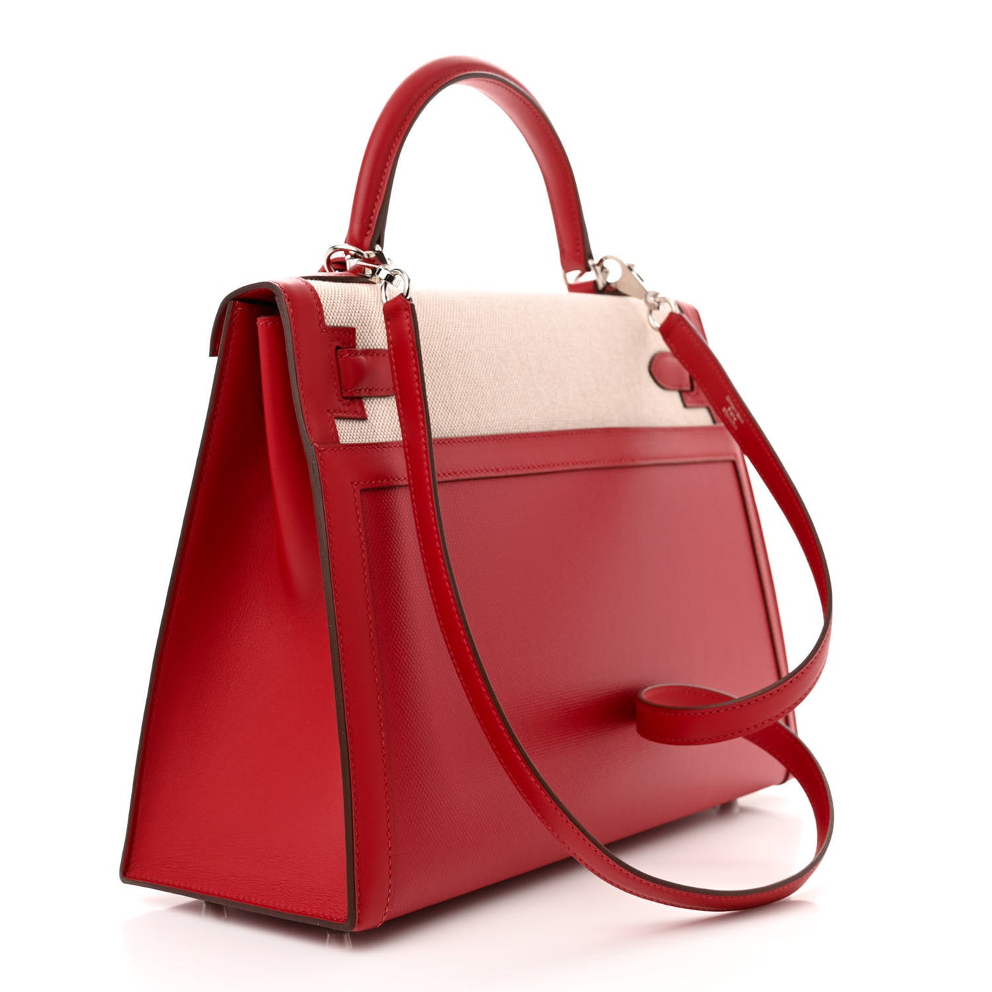 Berline Toile Swift Kelly Sellier 32 Rouge Piment Ecru