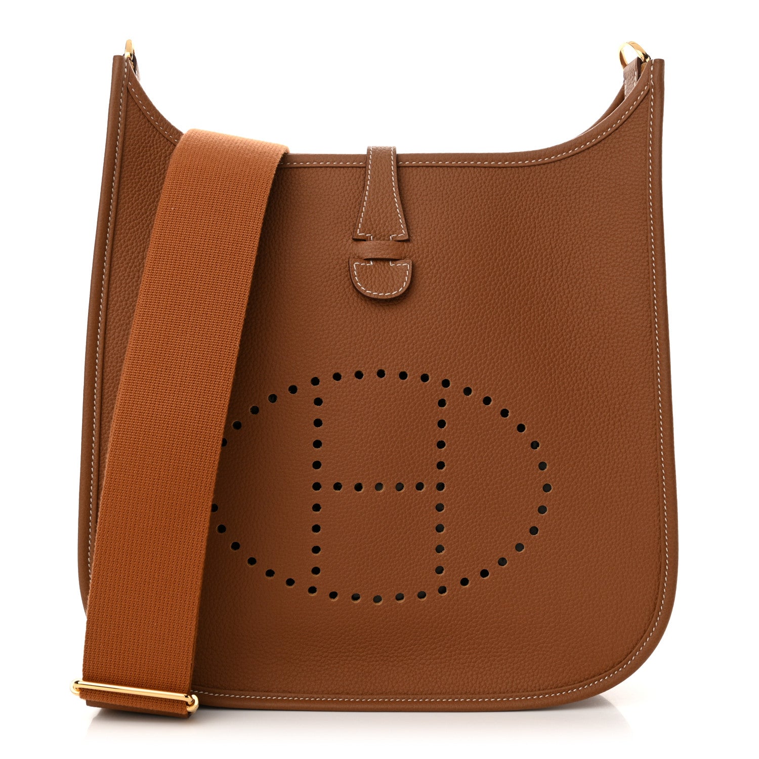 Hermes Taurillon Clemence Evelyne III PM Gold 1 of 11
